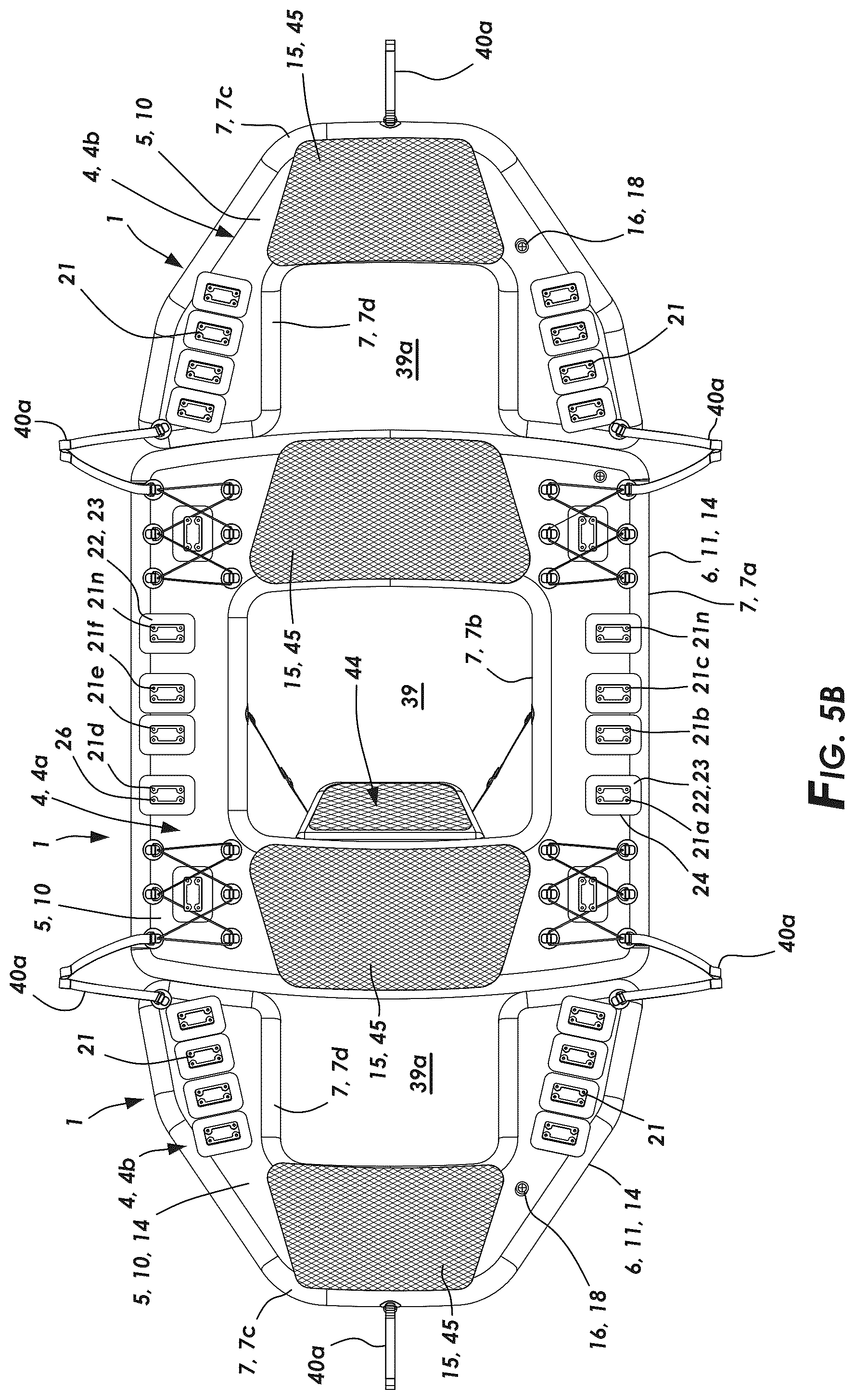 Patent US12351286 Figure 12 – Inflatable oar frame for a watercraft