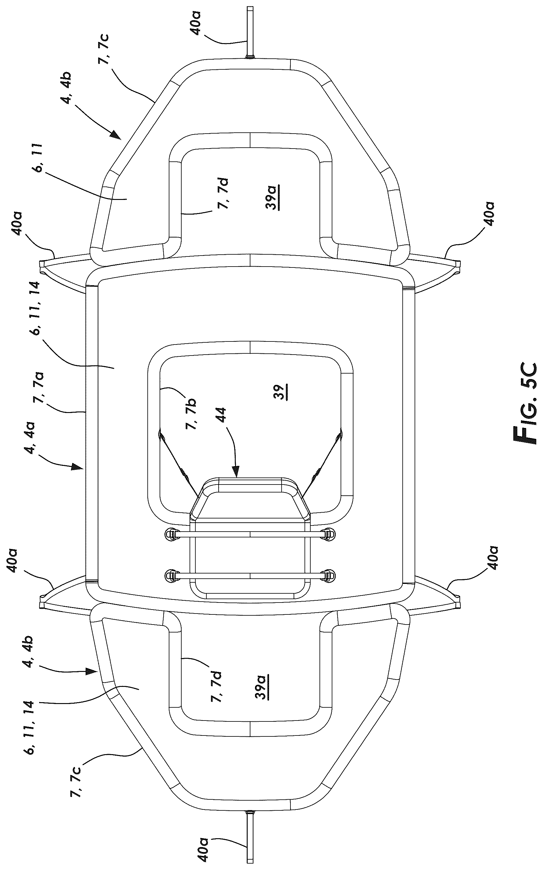 Patent US12351286 Figure 13 – Inflatable oar frame for a watercraft