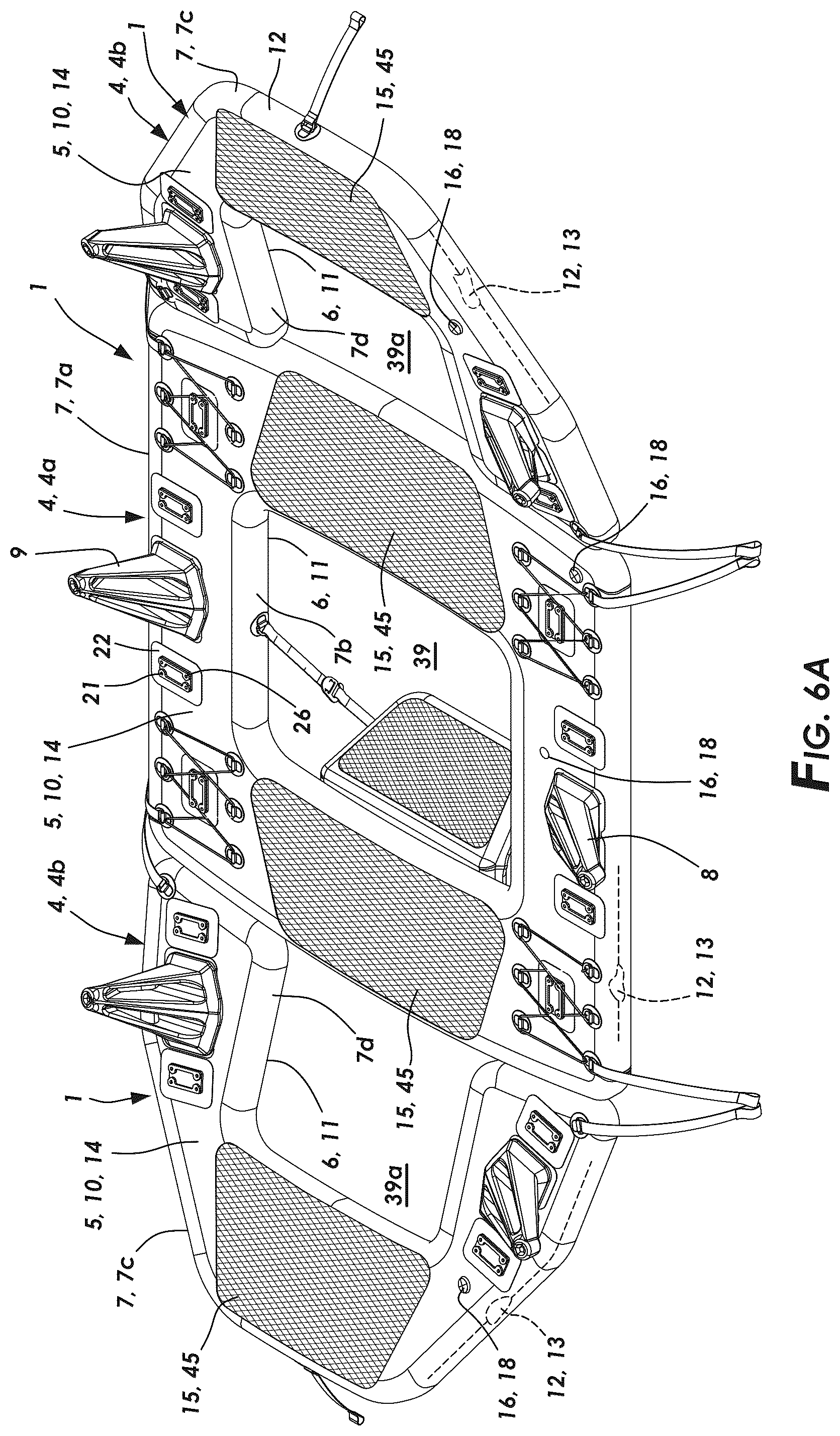 Patent US12351286 Figure 16 – Inflatable oar frame for a watercraft