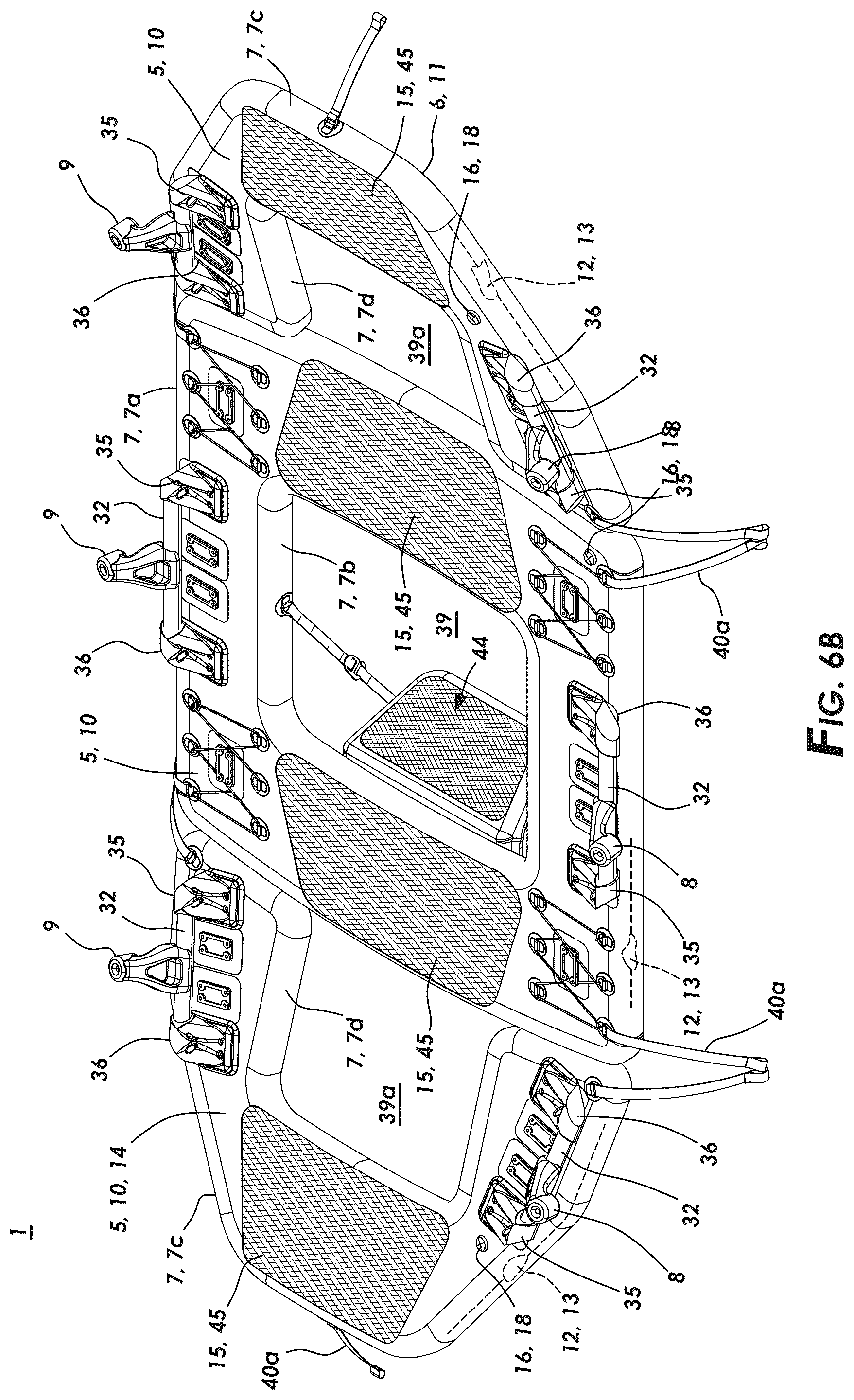 Patent US12351286 Figure 17 – Inflatable oar frame for a watercraft