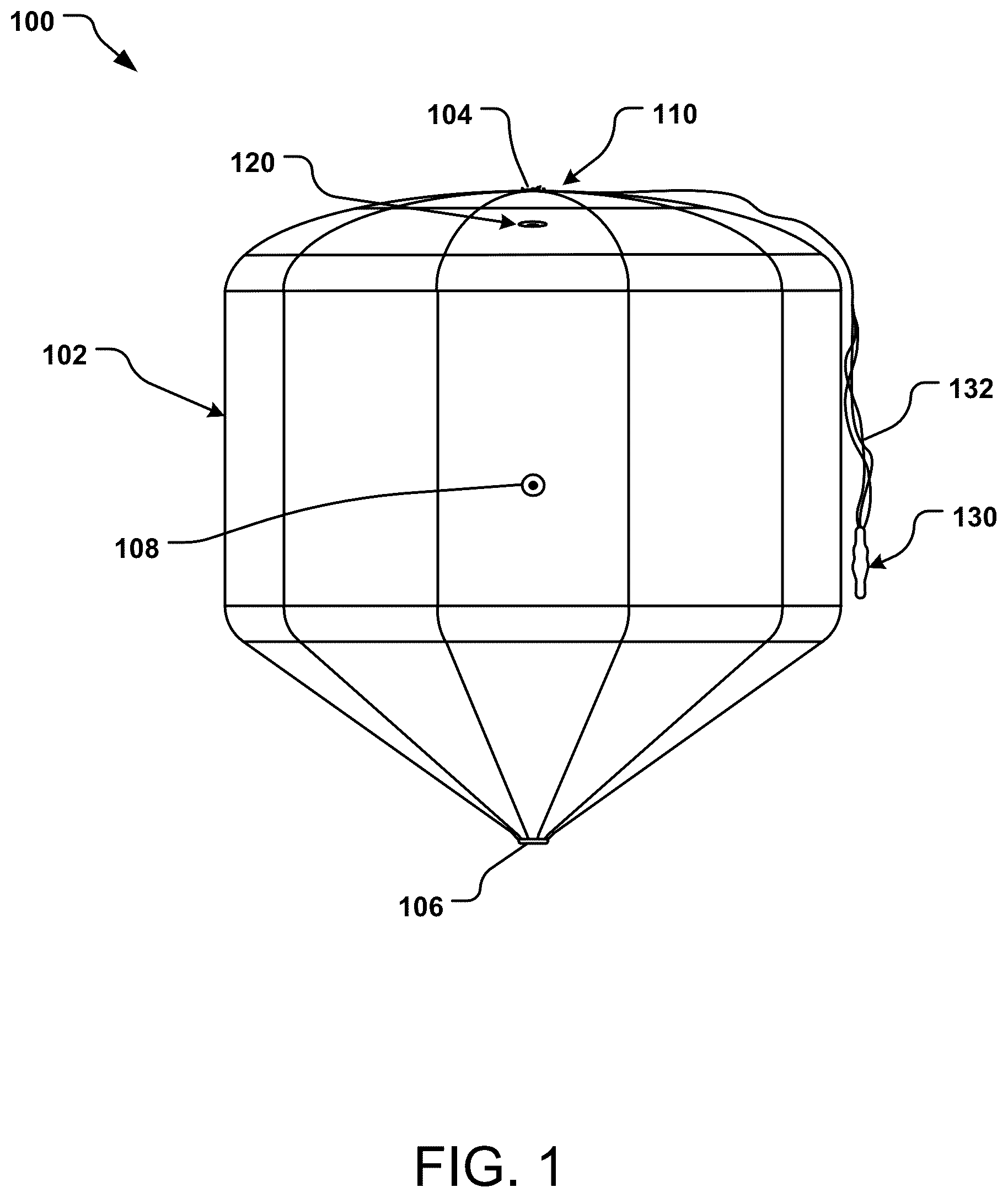 Patent US12351291 Figure 1 – High-reliability flight termination system for balloon systems