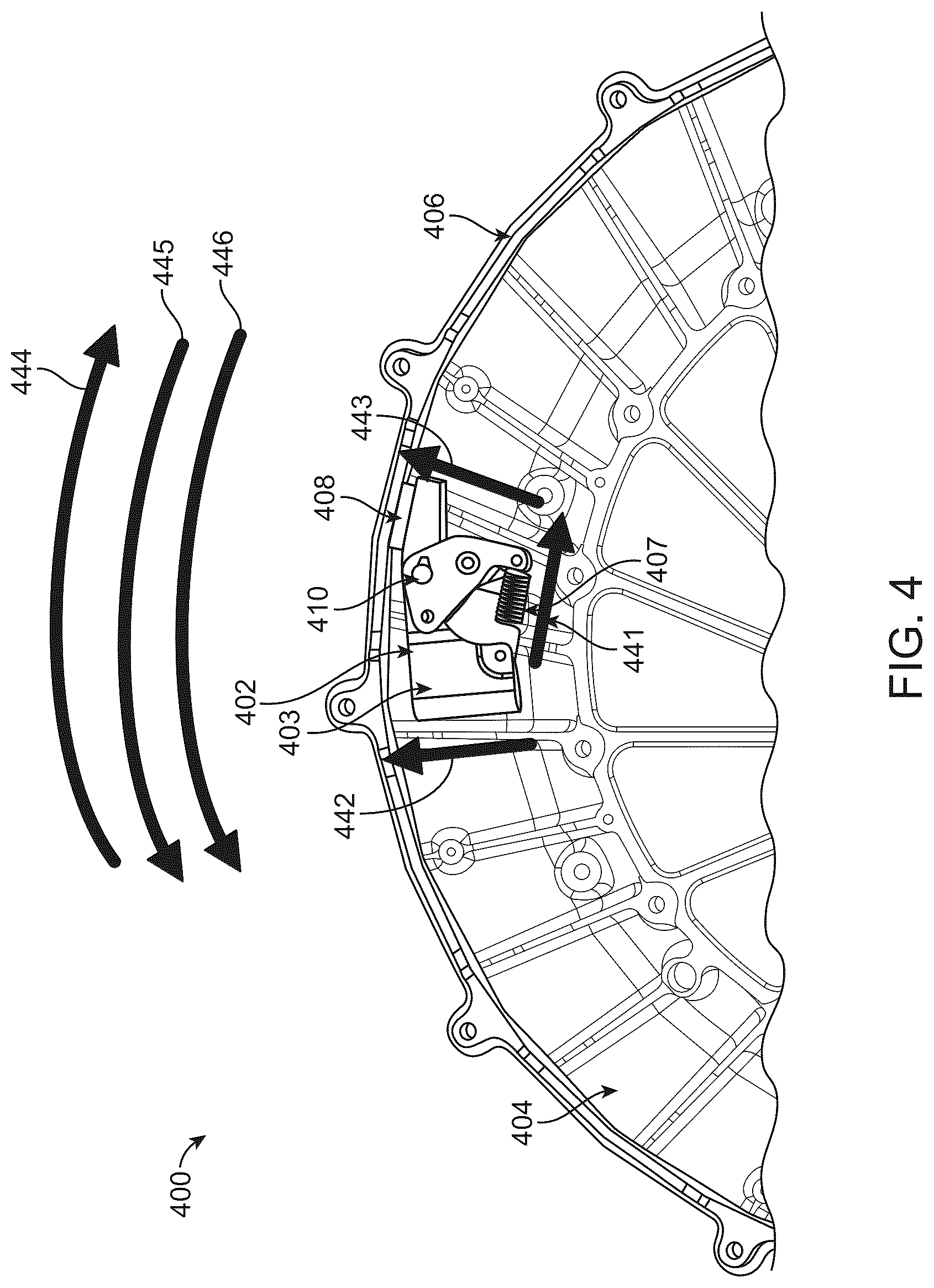 Patent US12351293 Figure 4 – Propeller ground stop mechanism