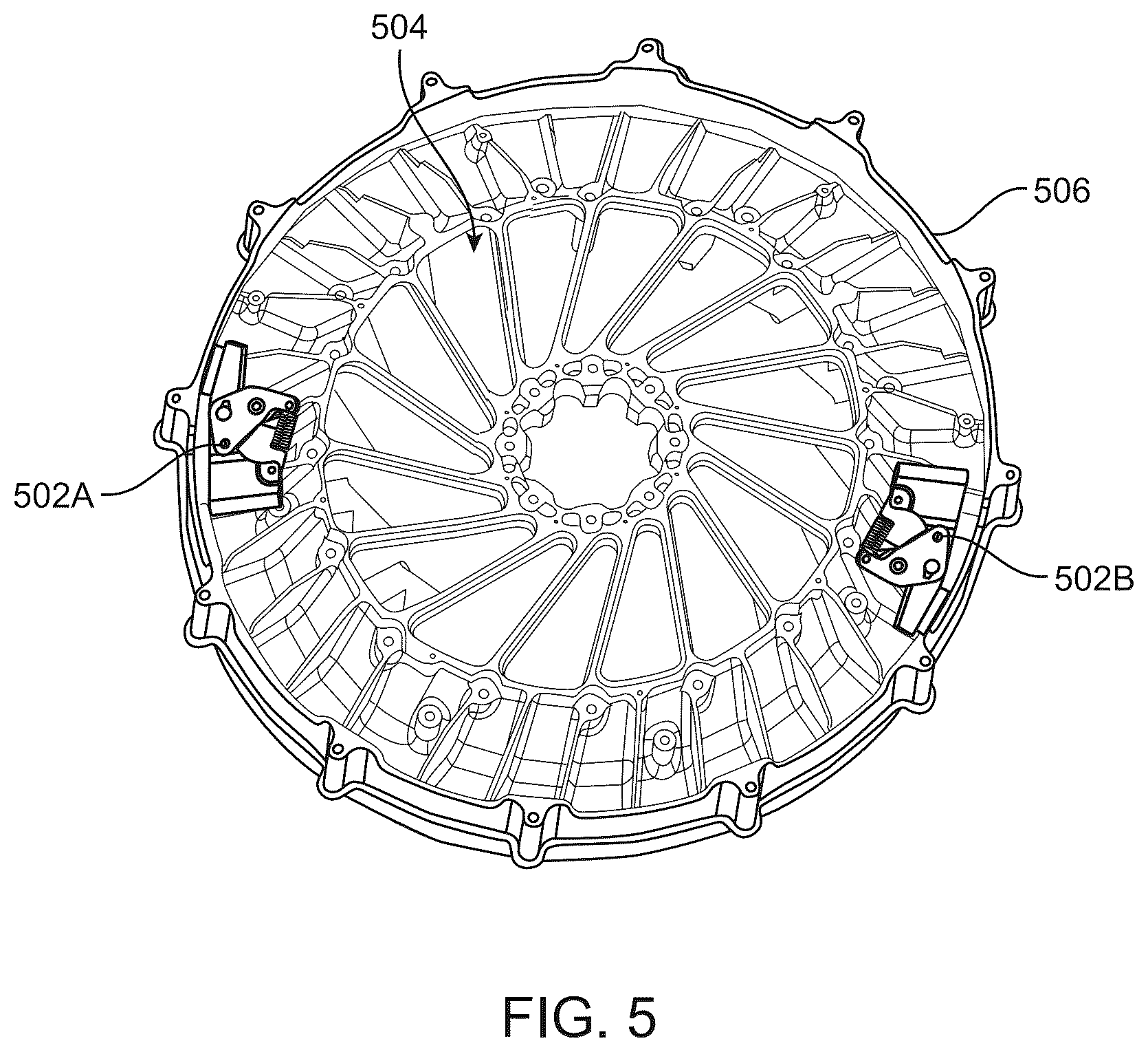 Patent US12351293 Figure 5 – Propeller ground stop mechanism