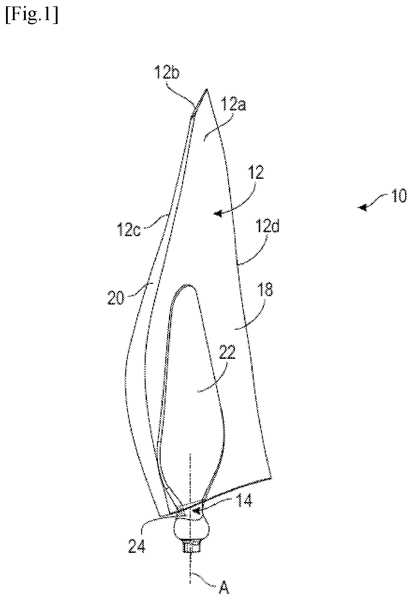 Patent US12351294 Figure 1 – Propeller for an aircraft turbomachine