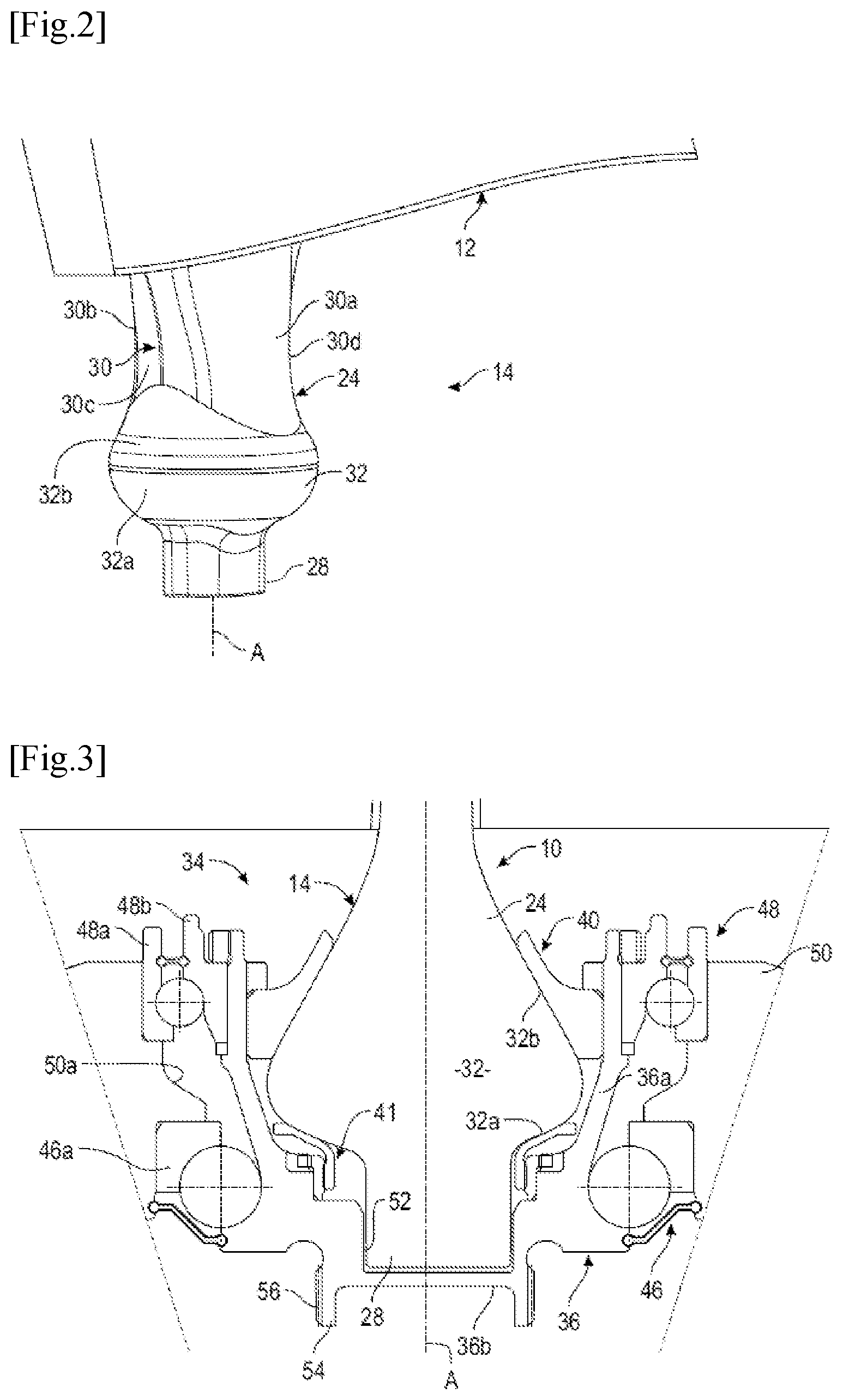 Patent US12351294 Figure 2 – Propeller for an aircraft turbomachine