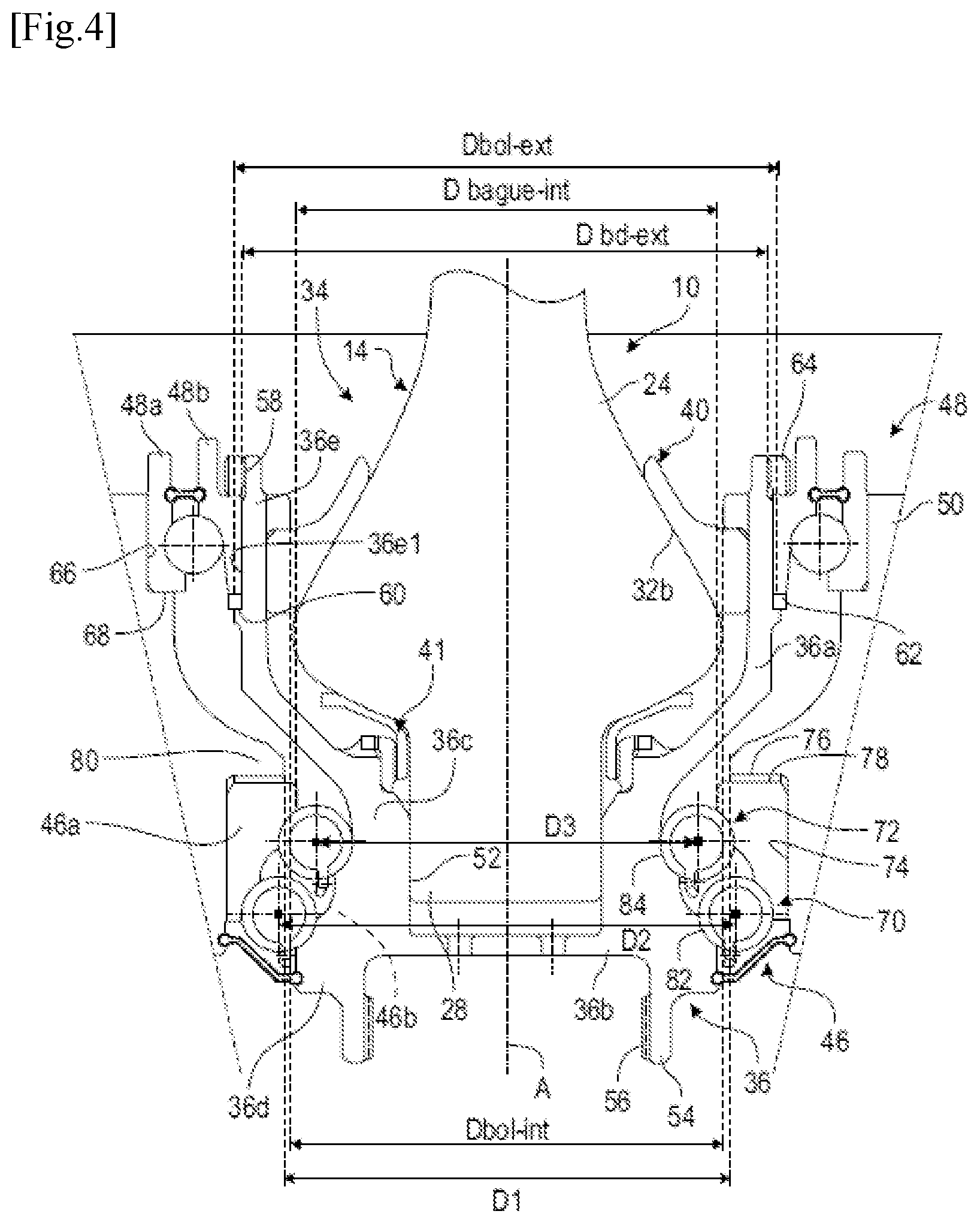 Patent US12351294 Figure 3 – Propeller for an aircraft turbomachine