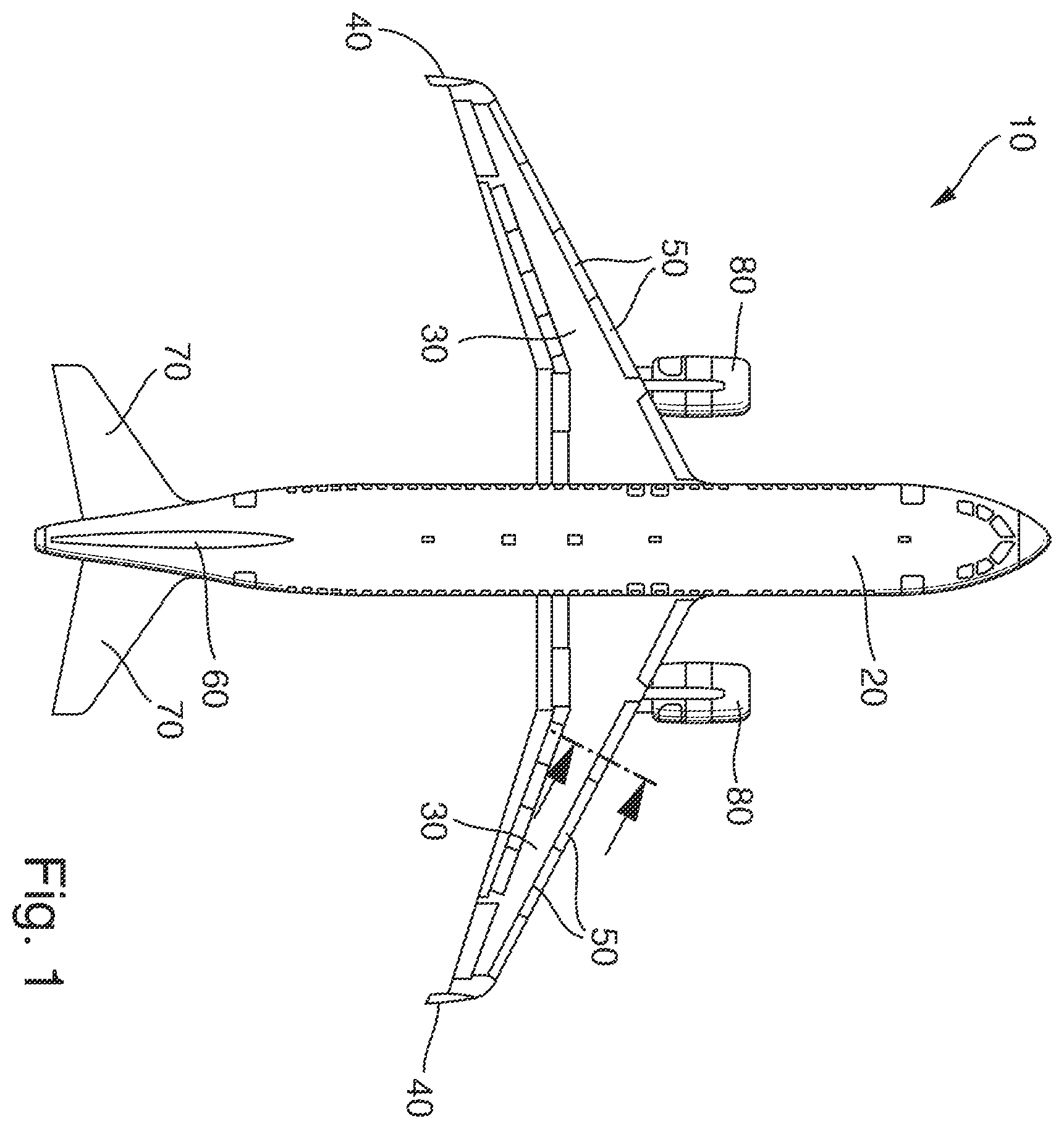 Patent US12351297 Figure 1 – Aircraft structure component for laminar flow