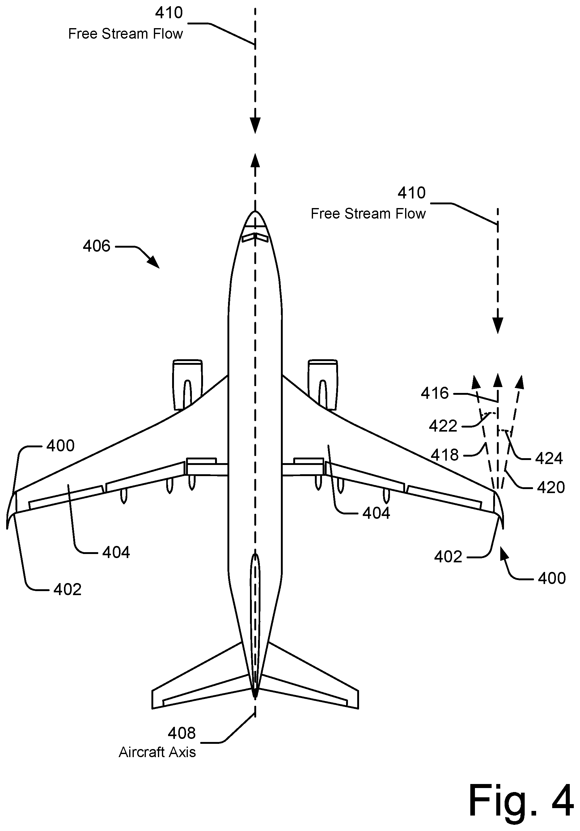 Patent US12351298 Figure 4 – Adjustable lift modification wingtip
