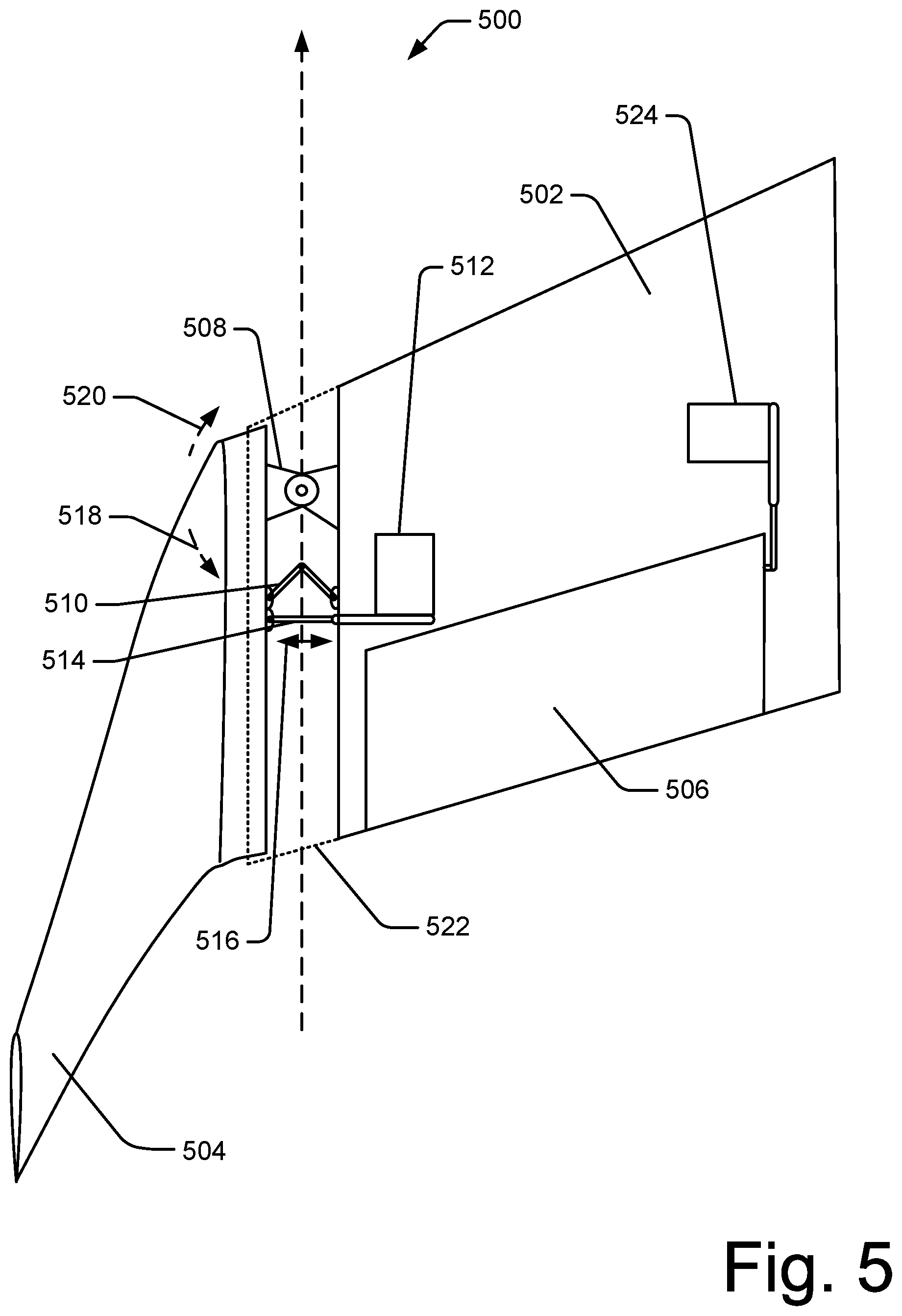 Patent US12351298 Figure 5 – Adjustable lift modification wingtip