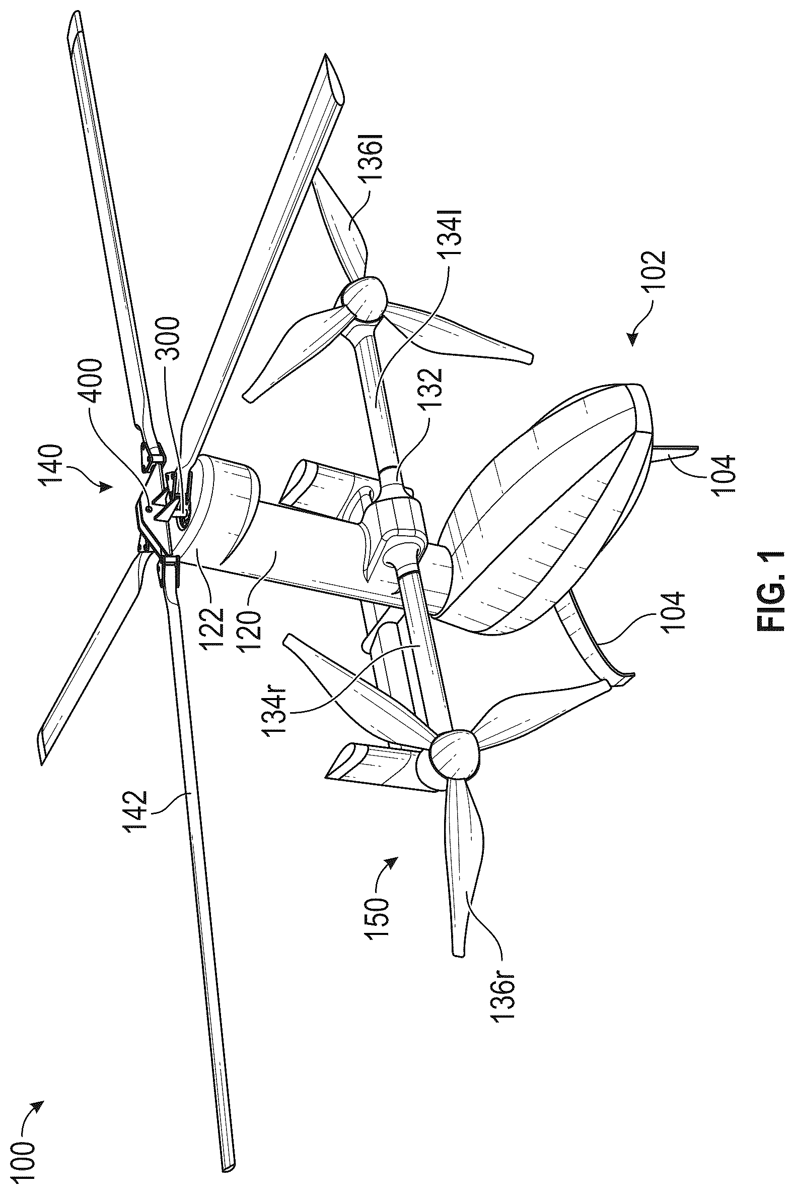Patent US12351301 Figure 1 – Blade pitch detection for an aerial vehicle