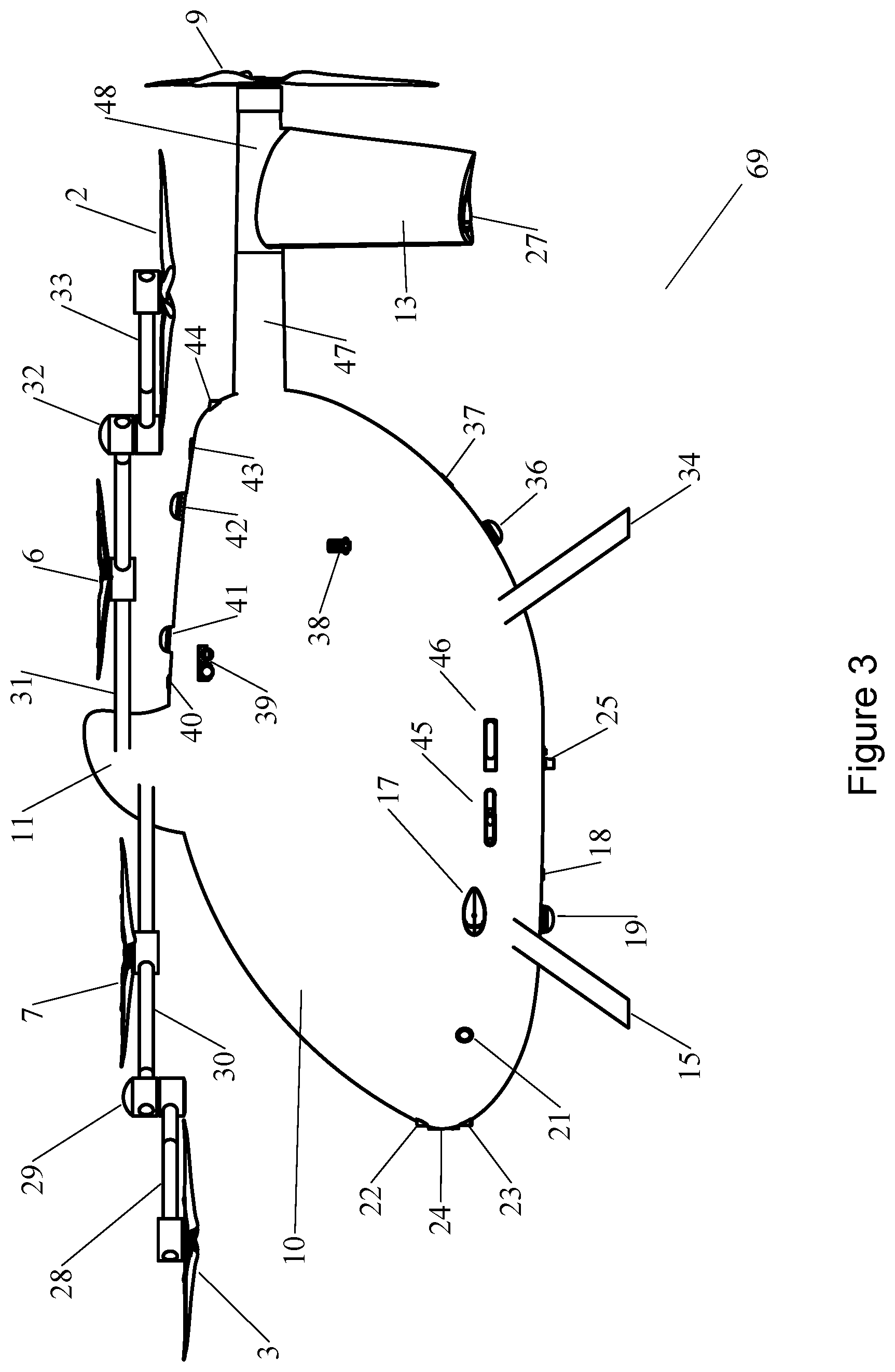 Patent US12351302 Figure 3 – Reconfiguring vertical takeoff and landing aircraft