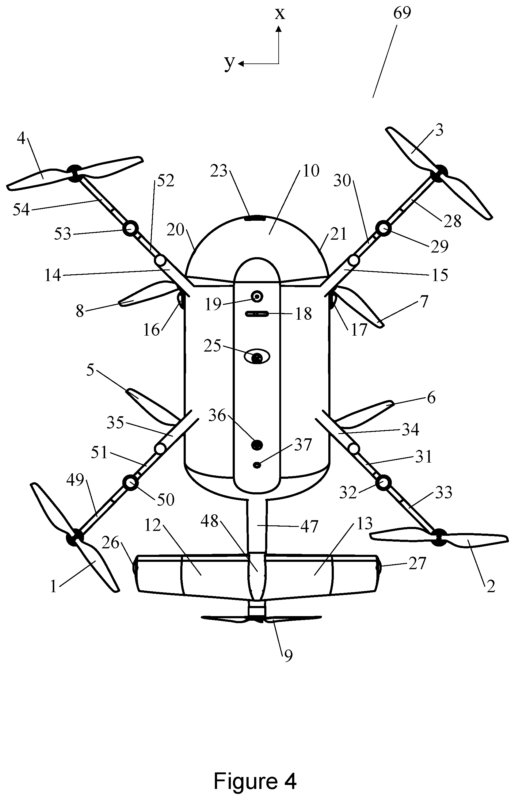 Patent US12351302 Figure 4 – Reconfiguring vertical takeoff and landing aircraft