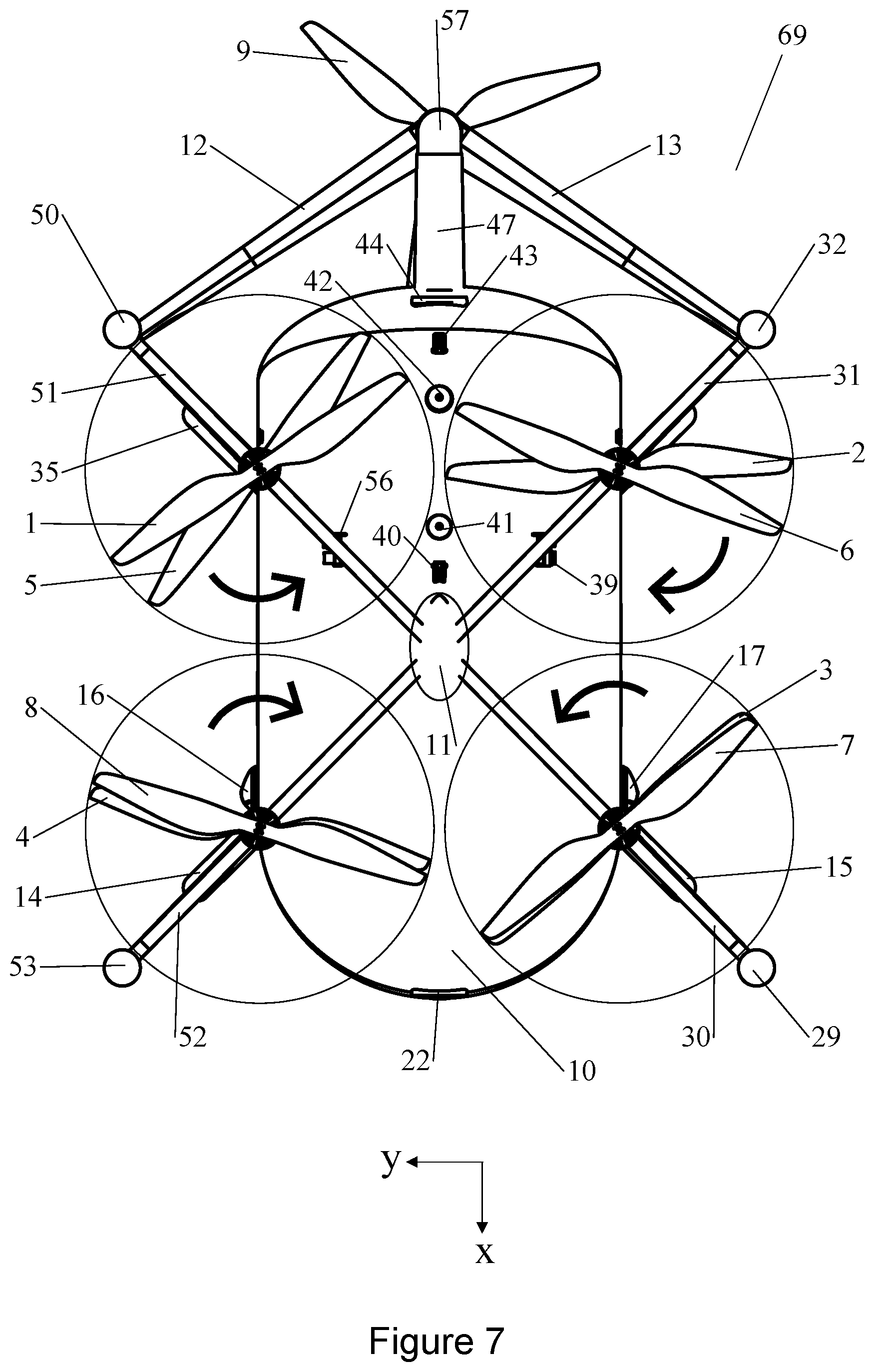 Patent US12351302 Figure 7 – Reconfiguring vertical takeoff and landing aircraft