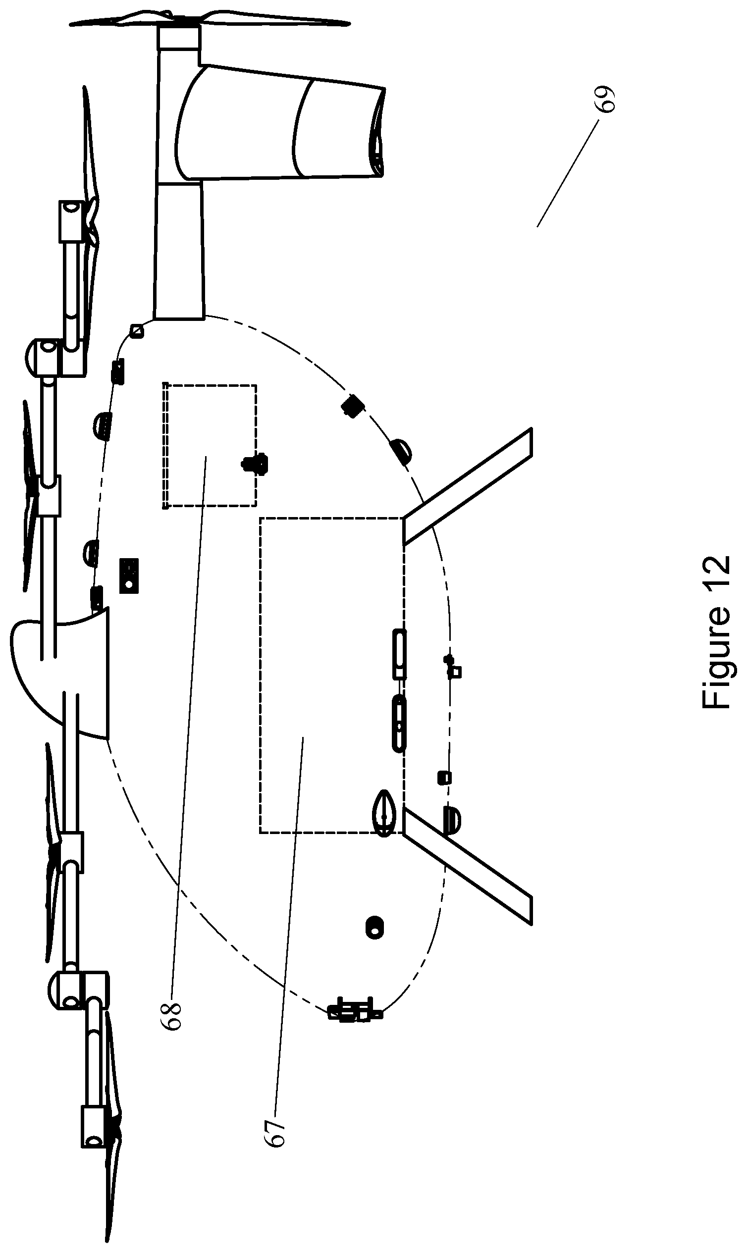 Patent US12351302 Figure 12 – Reconfiguring vertical takeoff and landing aircraft