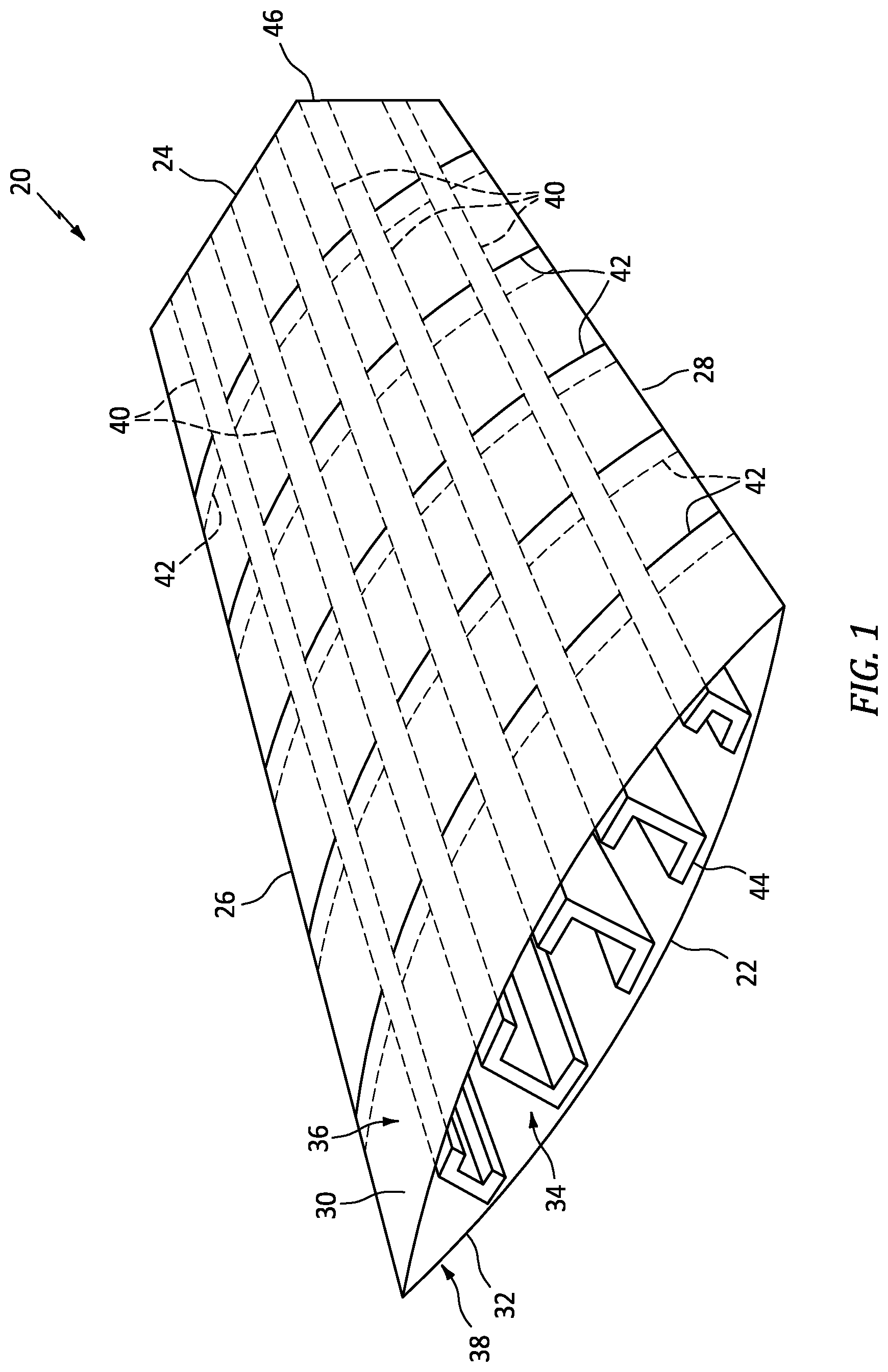 Patent US12351305 — Thermoplastic composite structure and methods for forming — Figure 1