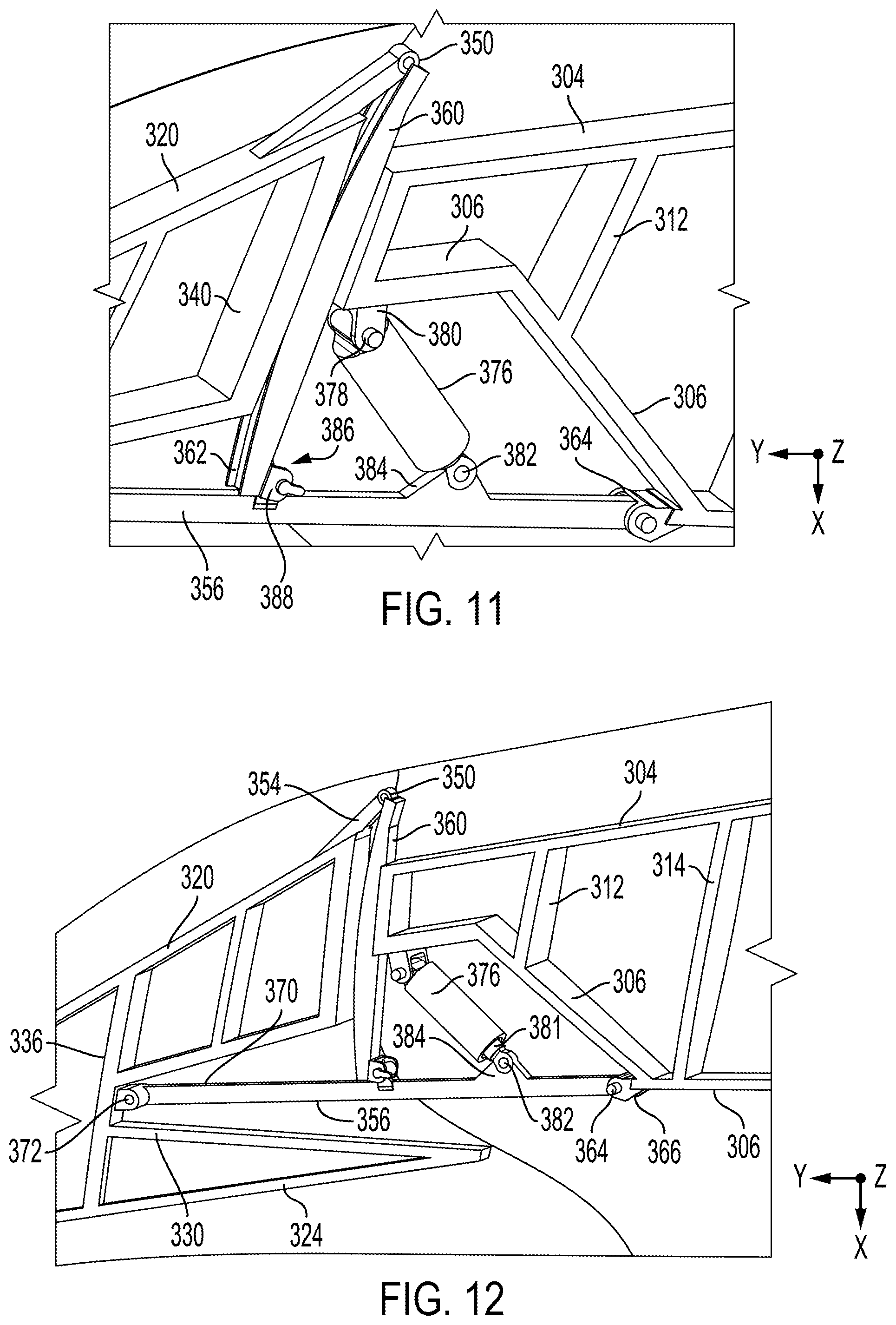Patent US12351307 Figure 10 – Shortening wingspan of an aircraft