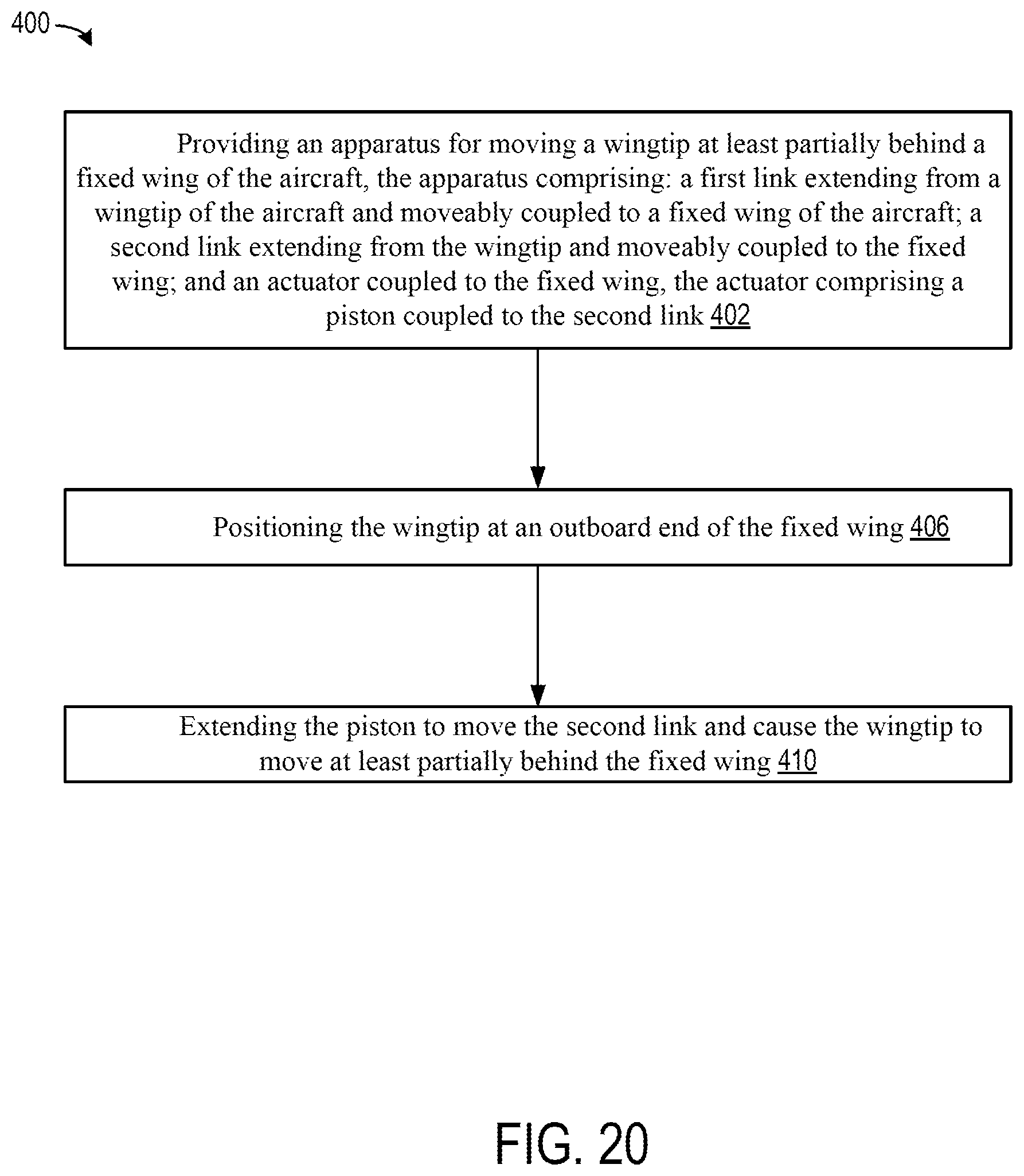 Patent US12351307 Figure 16 – Shortening wingspan of an aircraft