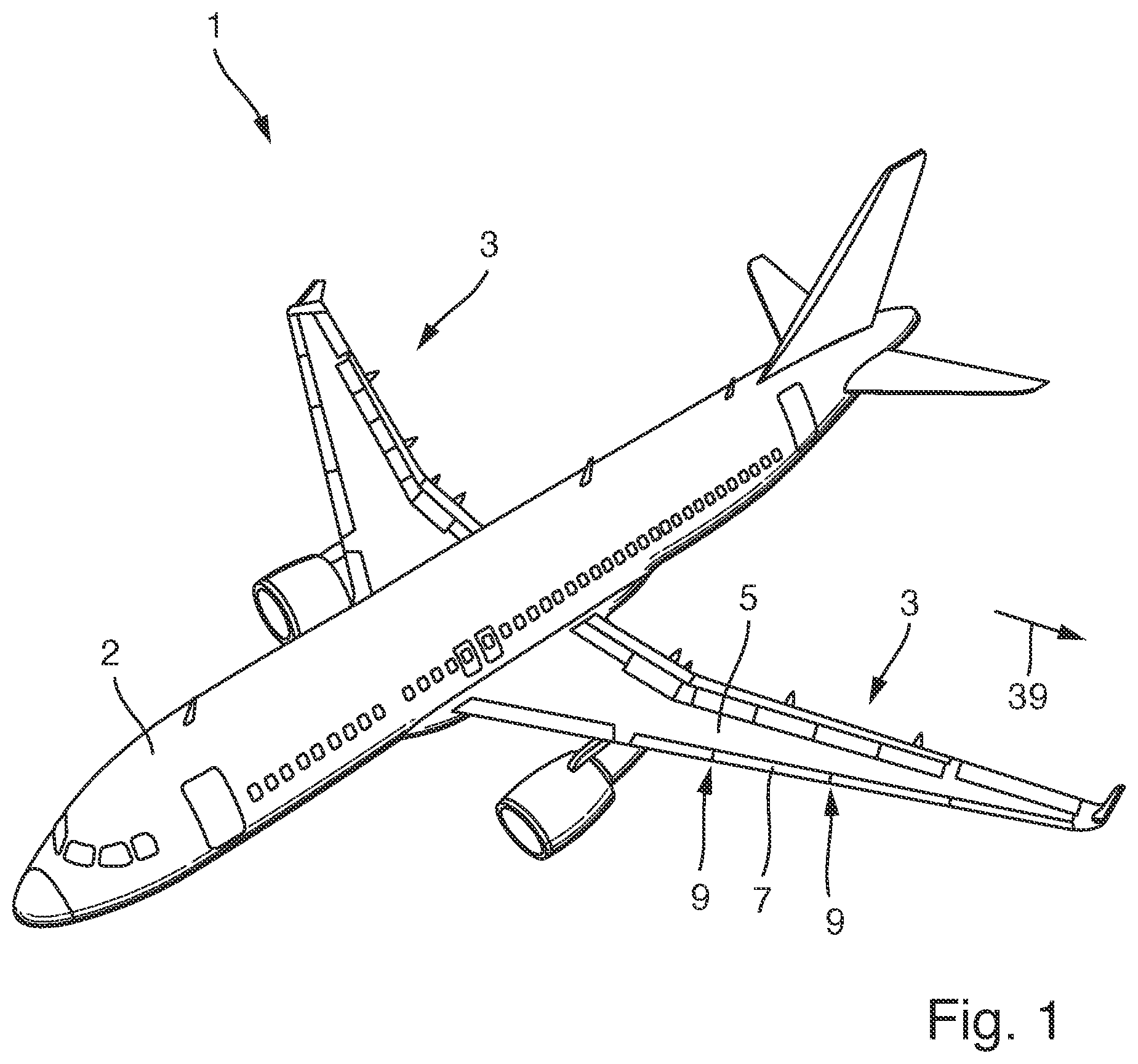 Patent US12351309 Figure 1 – Wing for an aircraft