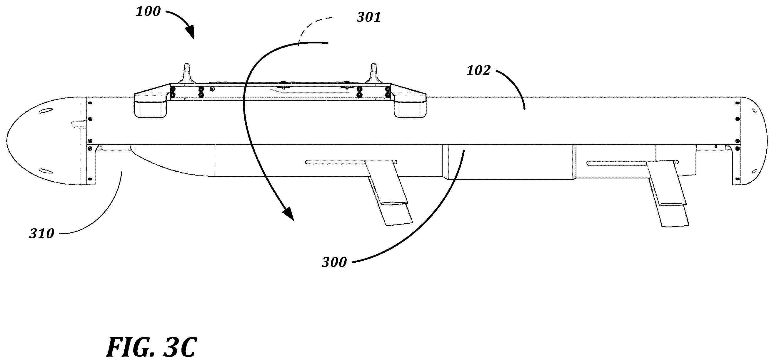 Patent US12351310 Figure 5 – Rotating release launching system
