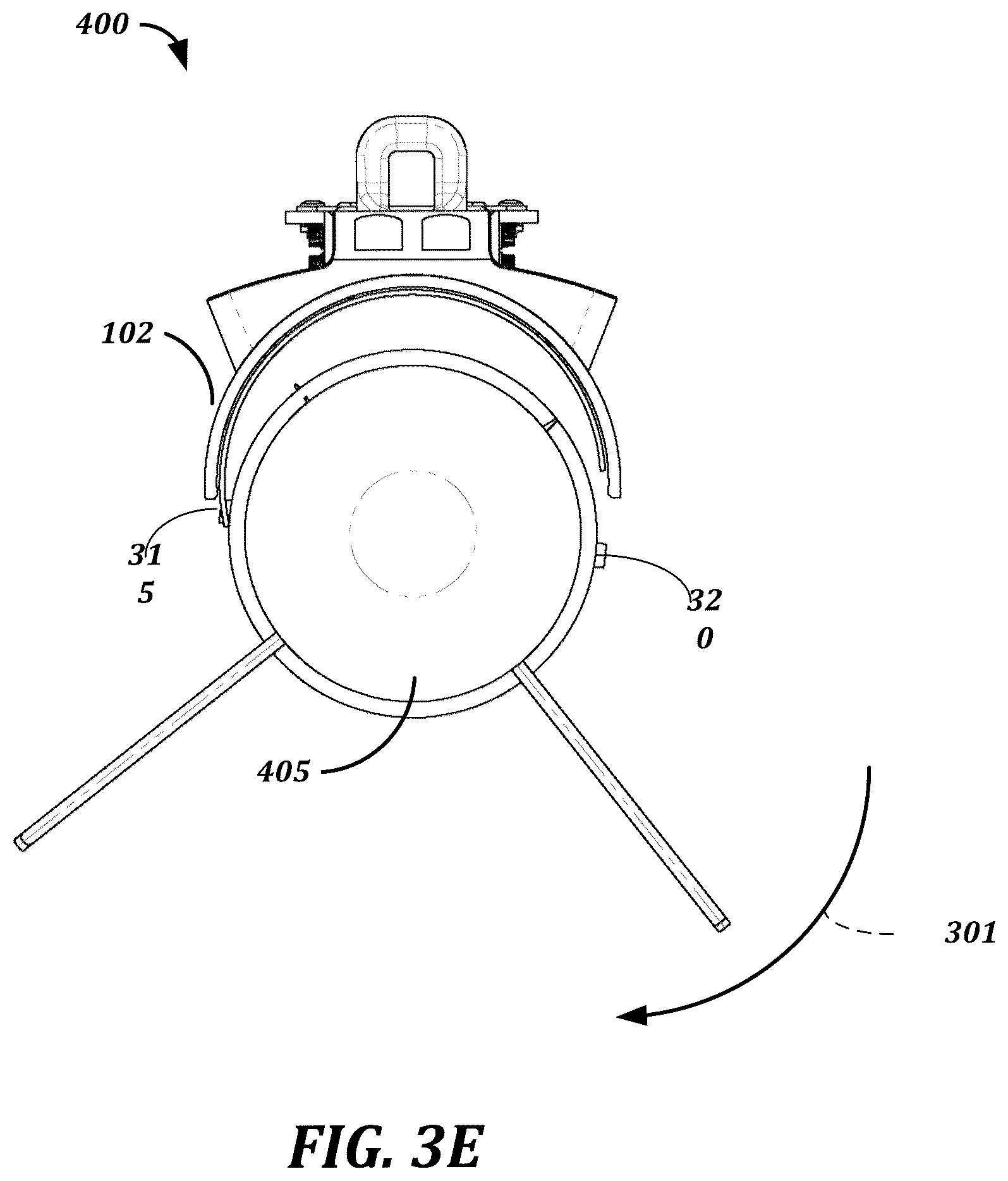Patent US12351310 Figure 7 – Rotating release launching system