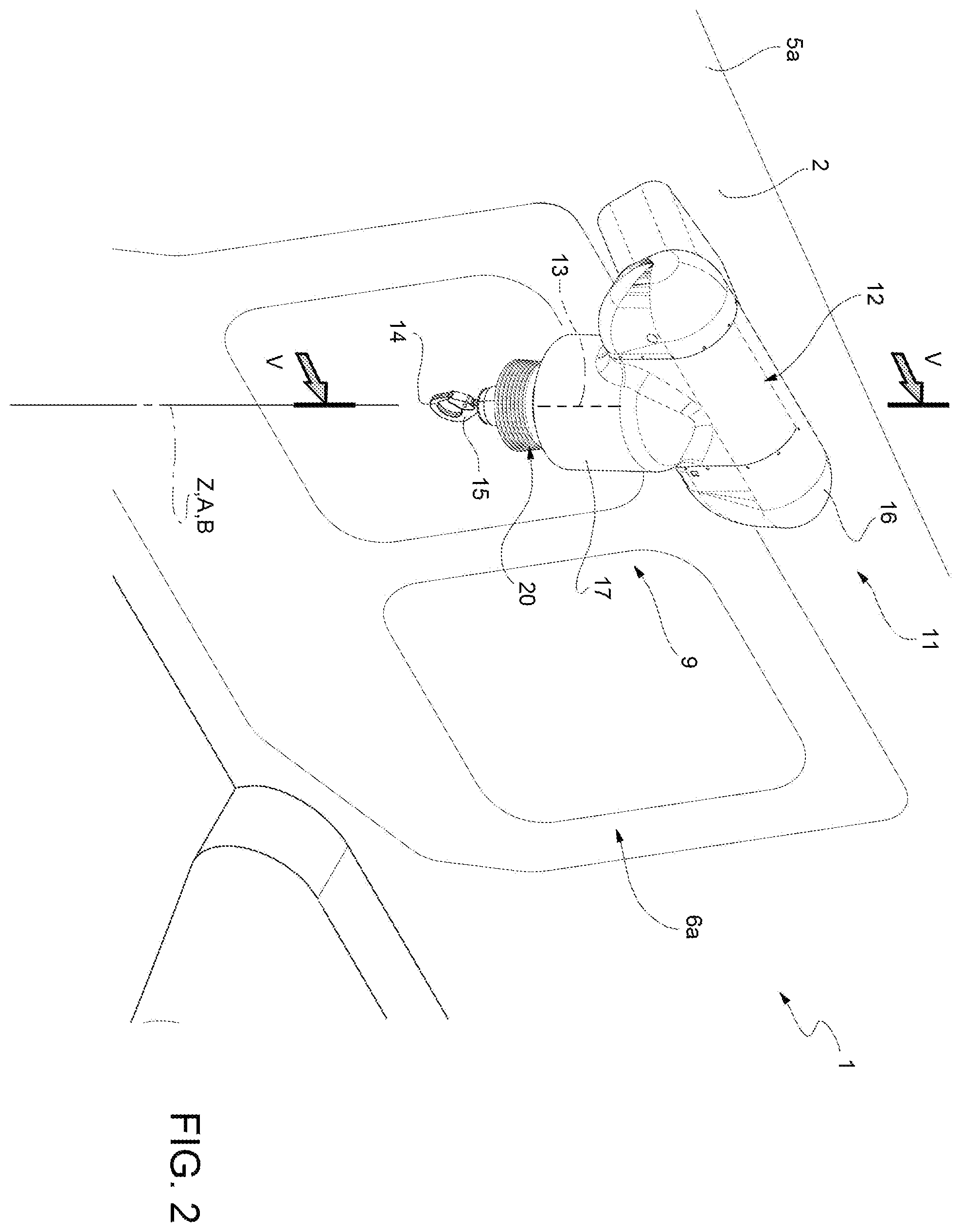 Patent US12351311 Figure 2 – Aircraft capable of hovering and method for transporting a load suspended from such aircraft