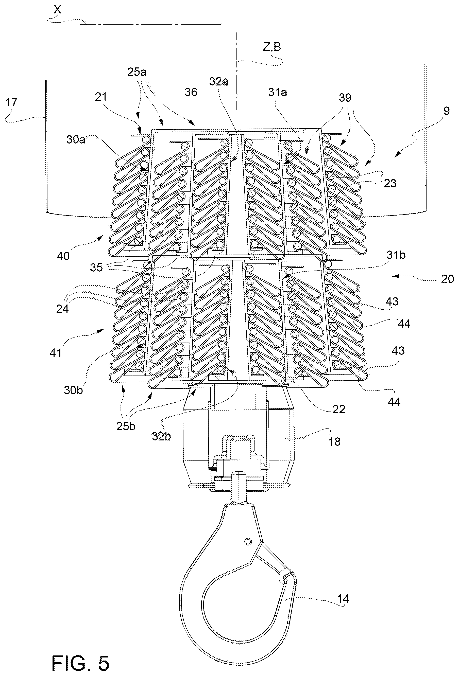 Patent US12351311 Figure 5 – Aircraft capable of hovering and method for transporting a load suspended from such aircraft