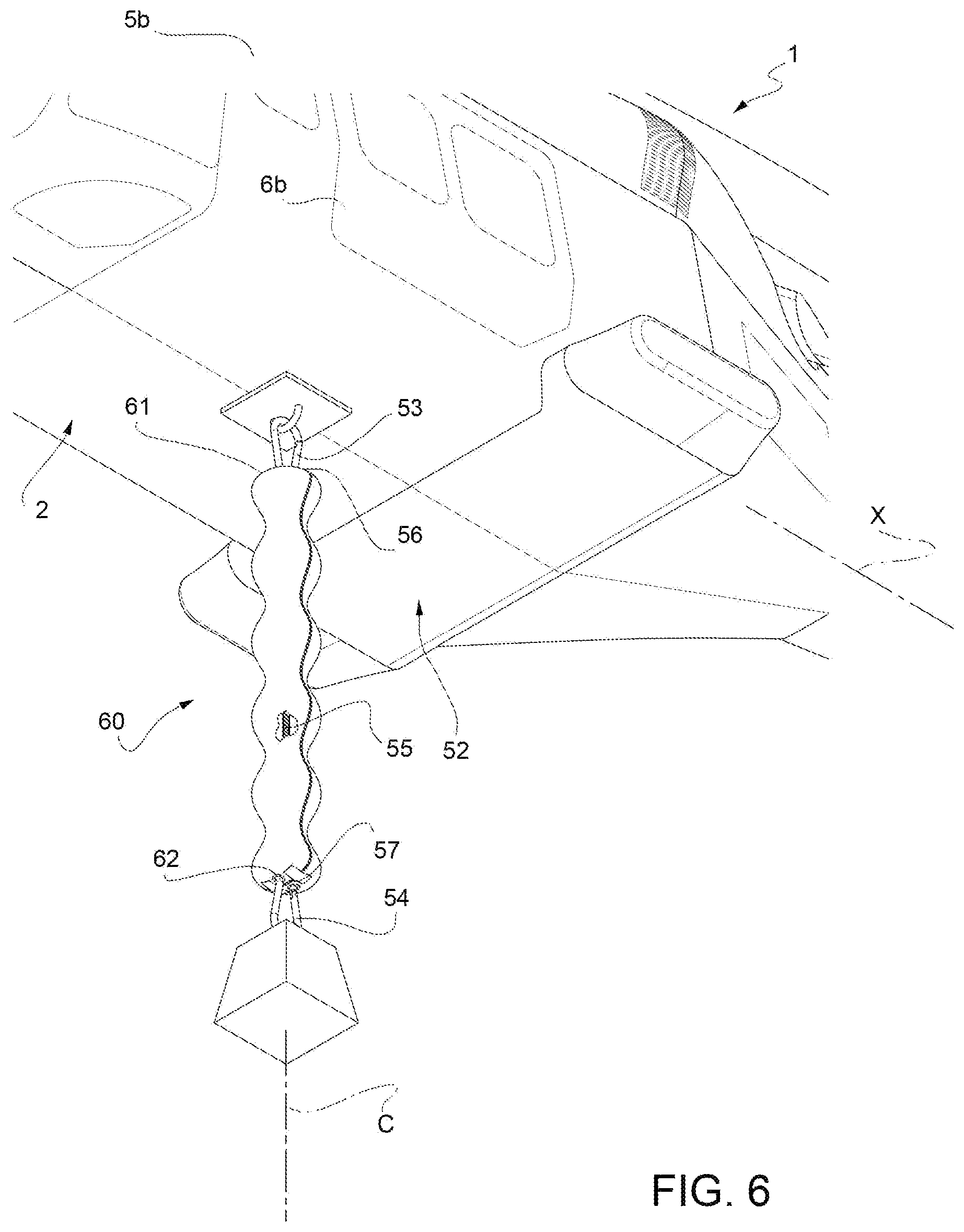 Patent US12351311 Figure 6 – Aircraft capable of hovering and method for transporting a load suspended from such aircraft