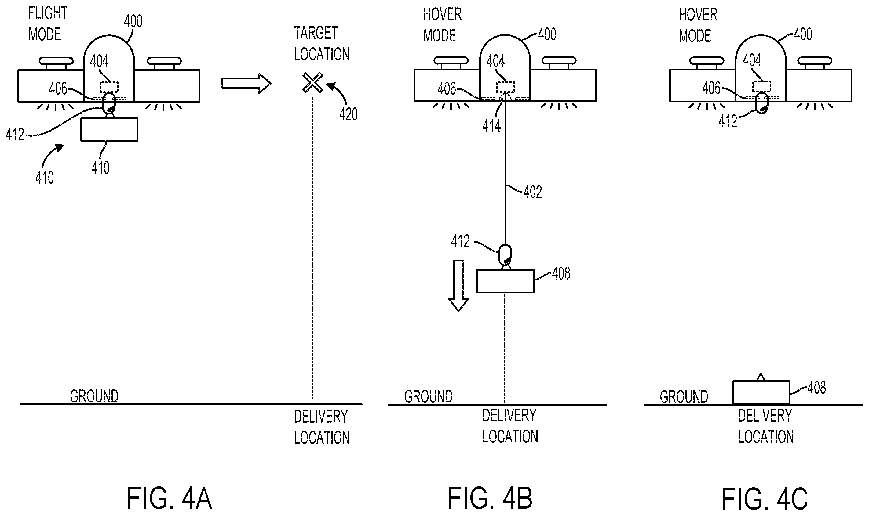 Patent US12351312 Figure 7 – Payload coupling apparatus for UAV and method of delivering a payload