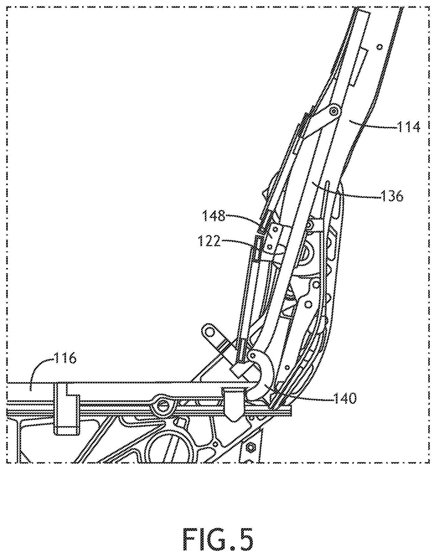 Patent US12351317 Figure 5 – Row of passenger seats convertible to a bed