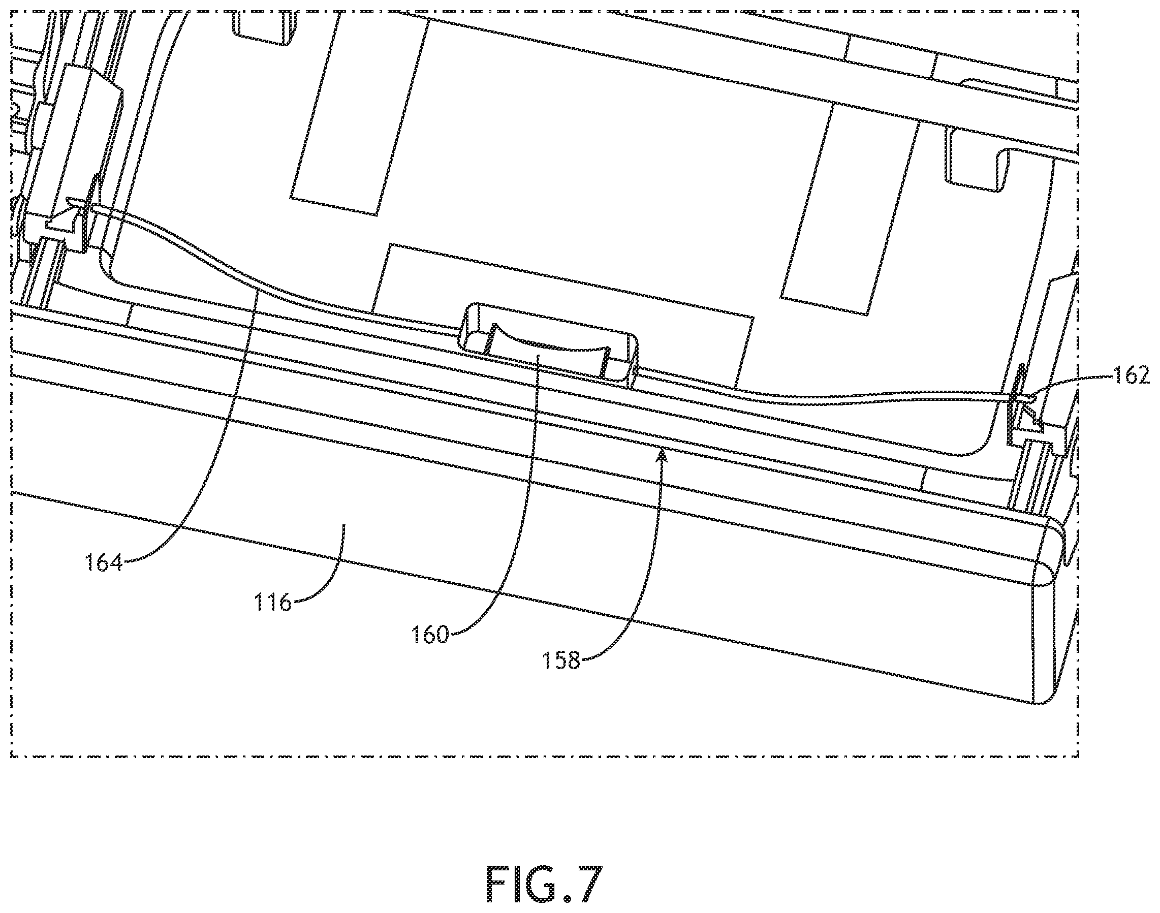 Patent US12351317 Figure 7 – Row of passenger seats convertible to a bed