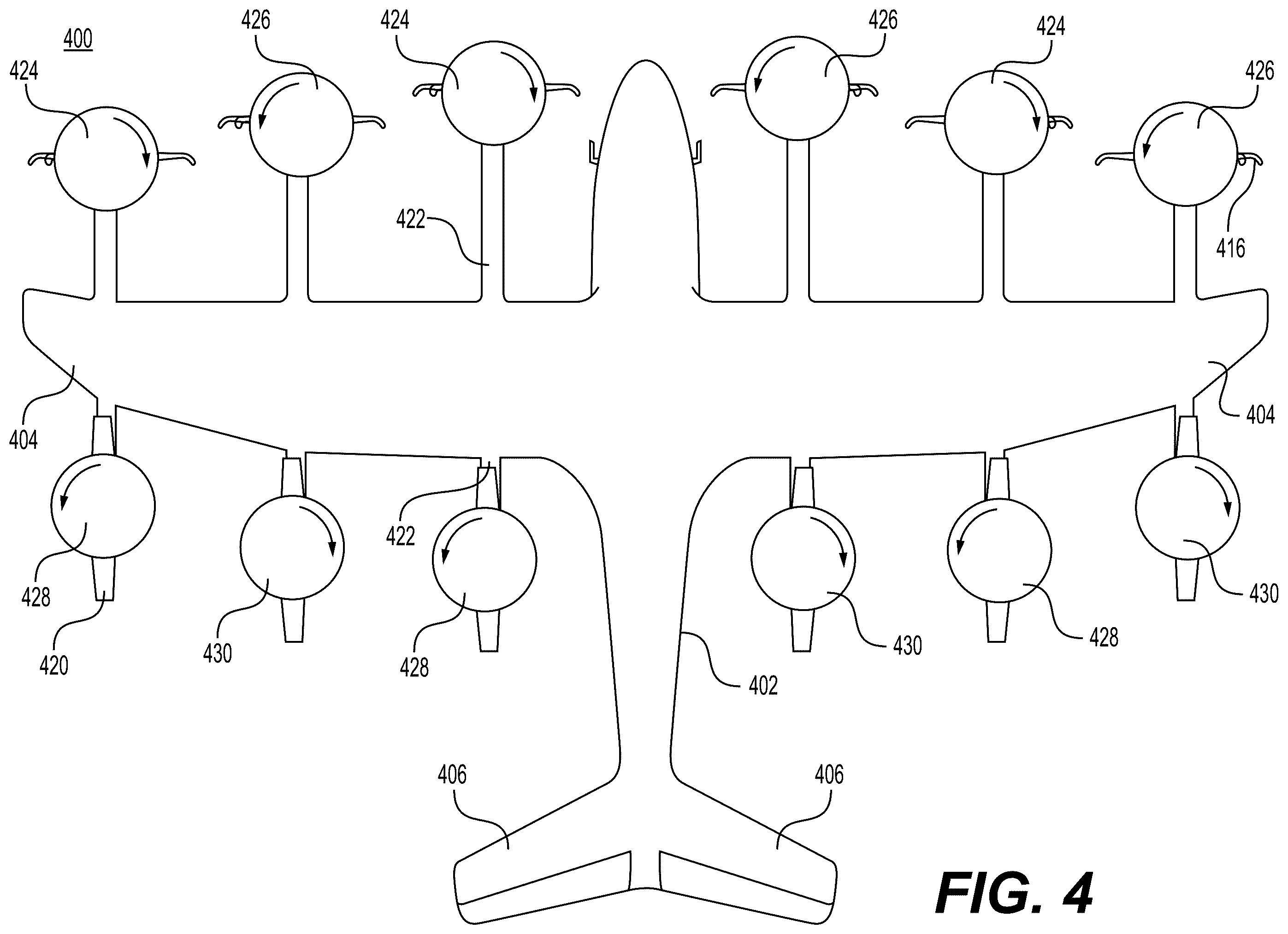 Patent US12351325 Figure 4 – Systems, methods, and mechanical designs for inverters for eVTOL aircraft
