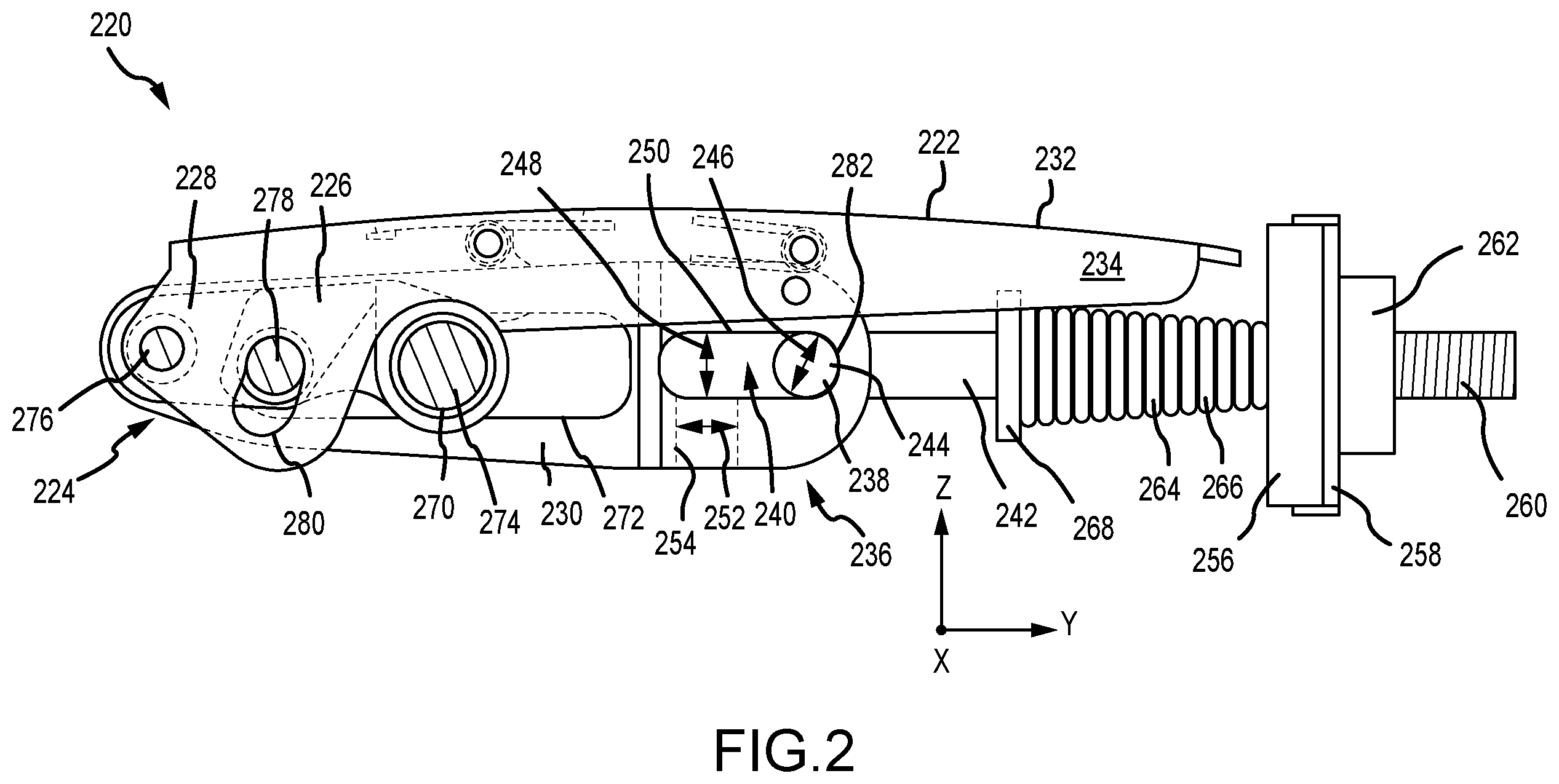 Patent US12351327 Figure 2 – Aircraft safety latch