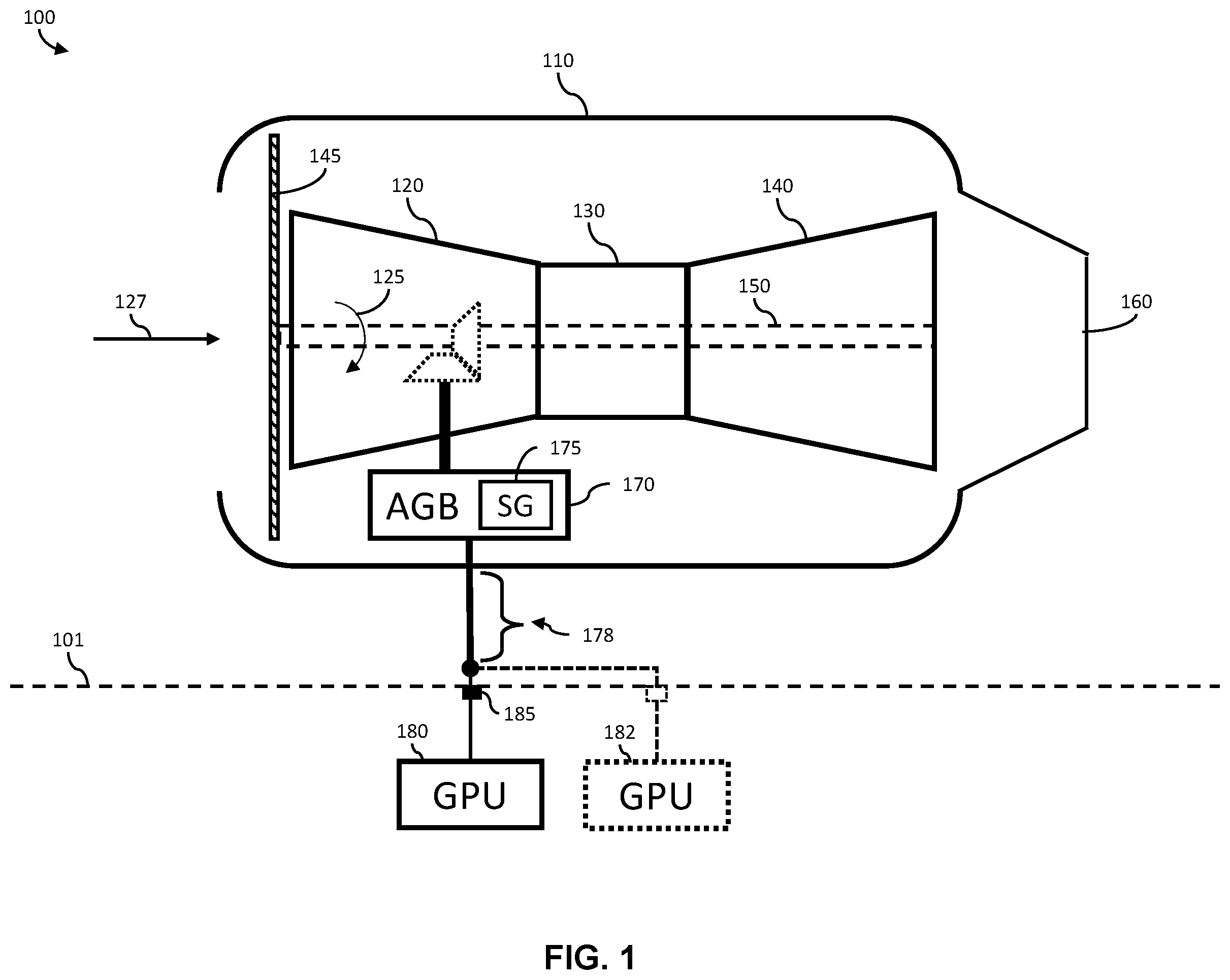 Patent US12351338 Figure 1 – Systems and methods for synchronizing ground power units
