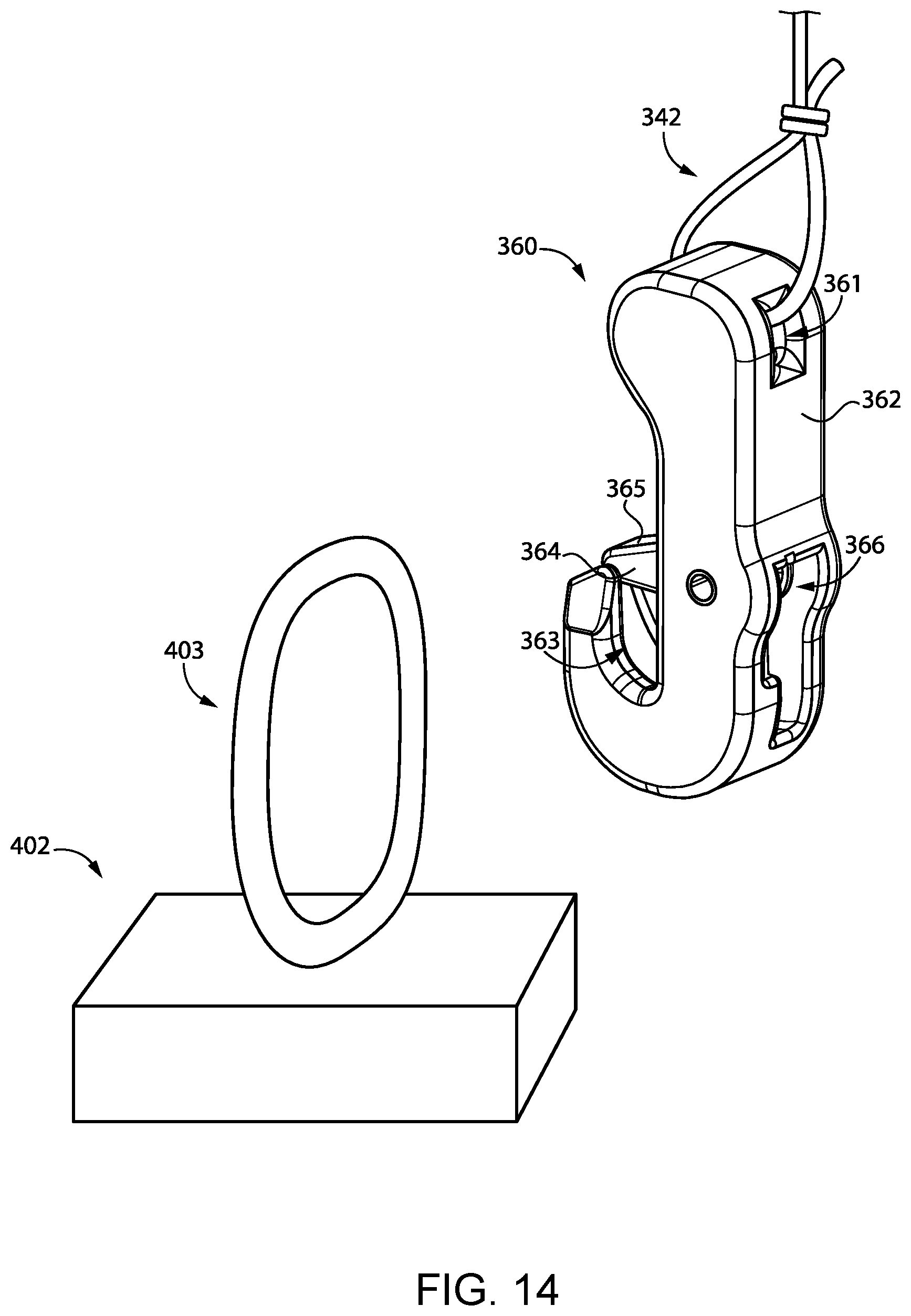 Patent US12351339 Figure 13 – Carriage for an unmanned aerial vehicle including a latch and an electronic driver to move a locking shaft latch