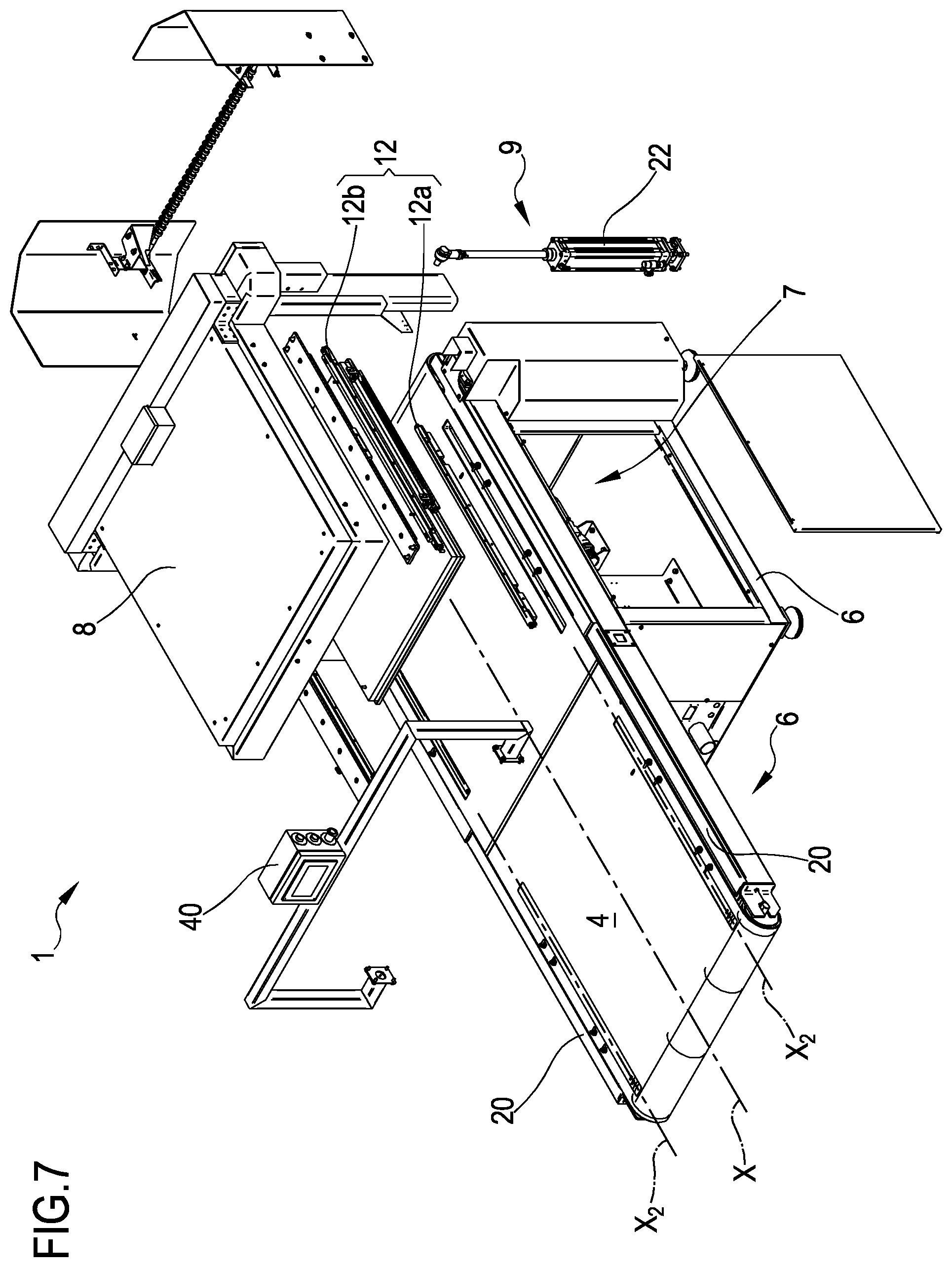 Patent US12351352 Figure 4 – Belt-type vacuum packaging machine