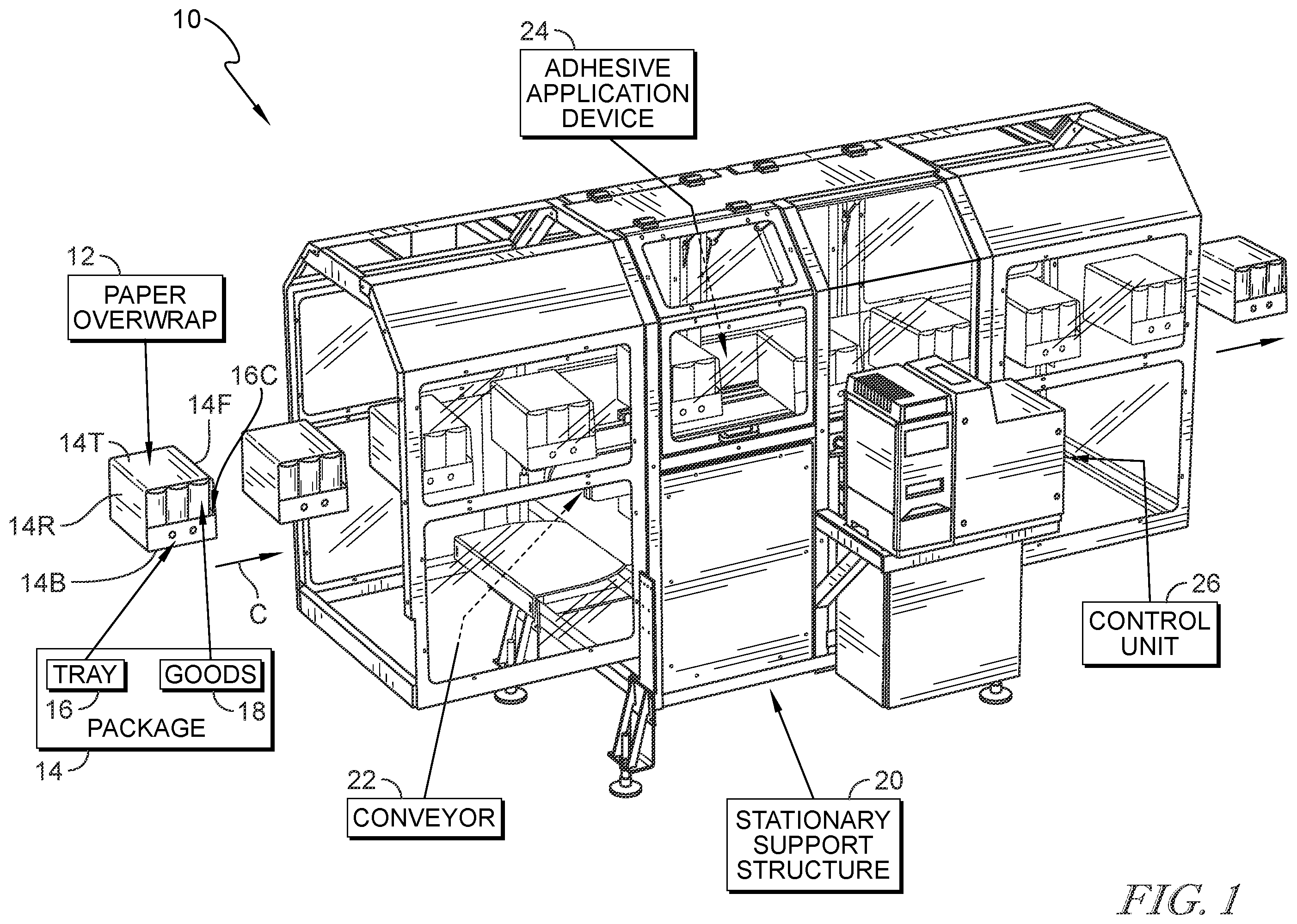 Patent US12351354 Figure 1 – Paper wrapping device and related methods