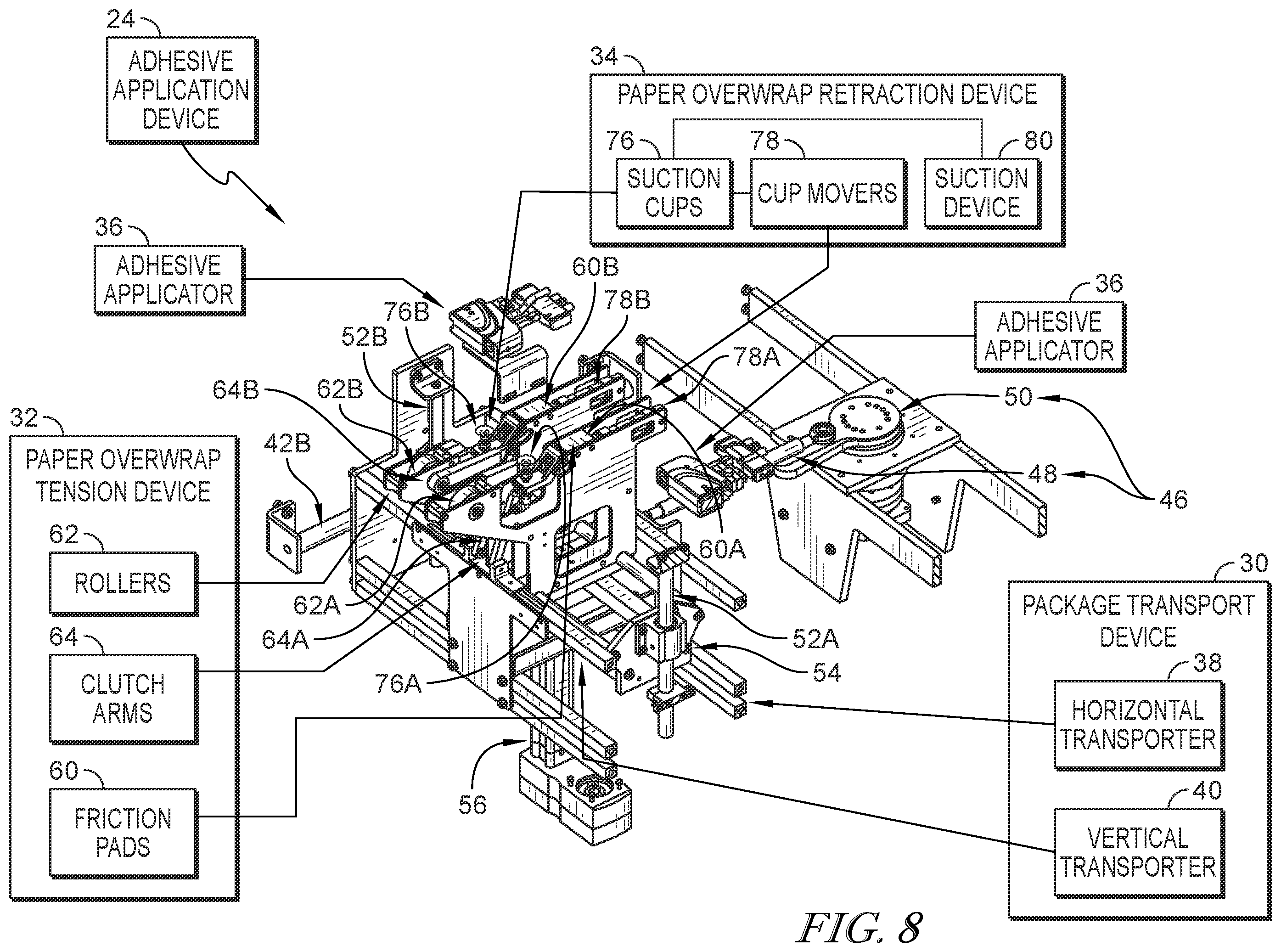 Patent US12351354 Figure 8 – Paper wrapping device and related methods