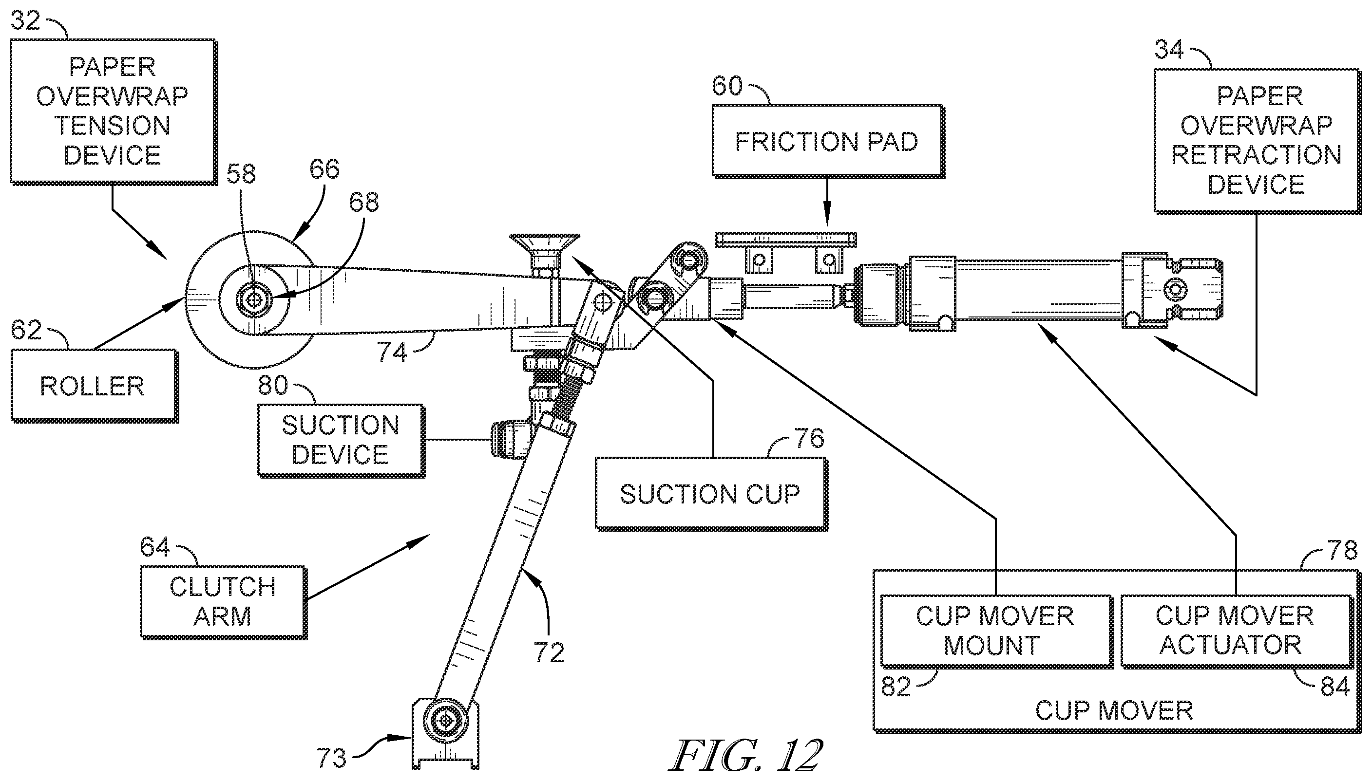 Patent US12351354 Figure 12 – Paper wrapping device and related methods