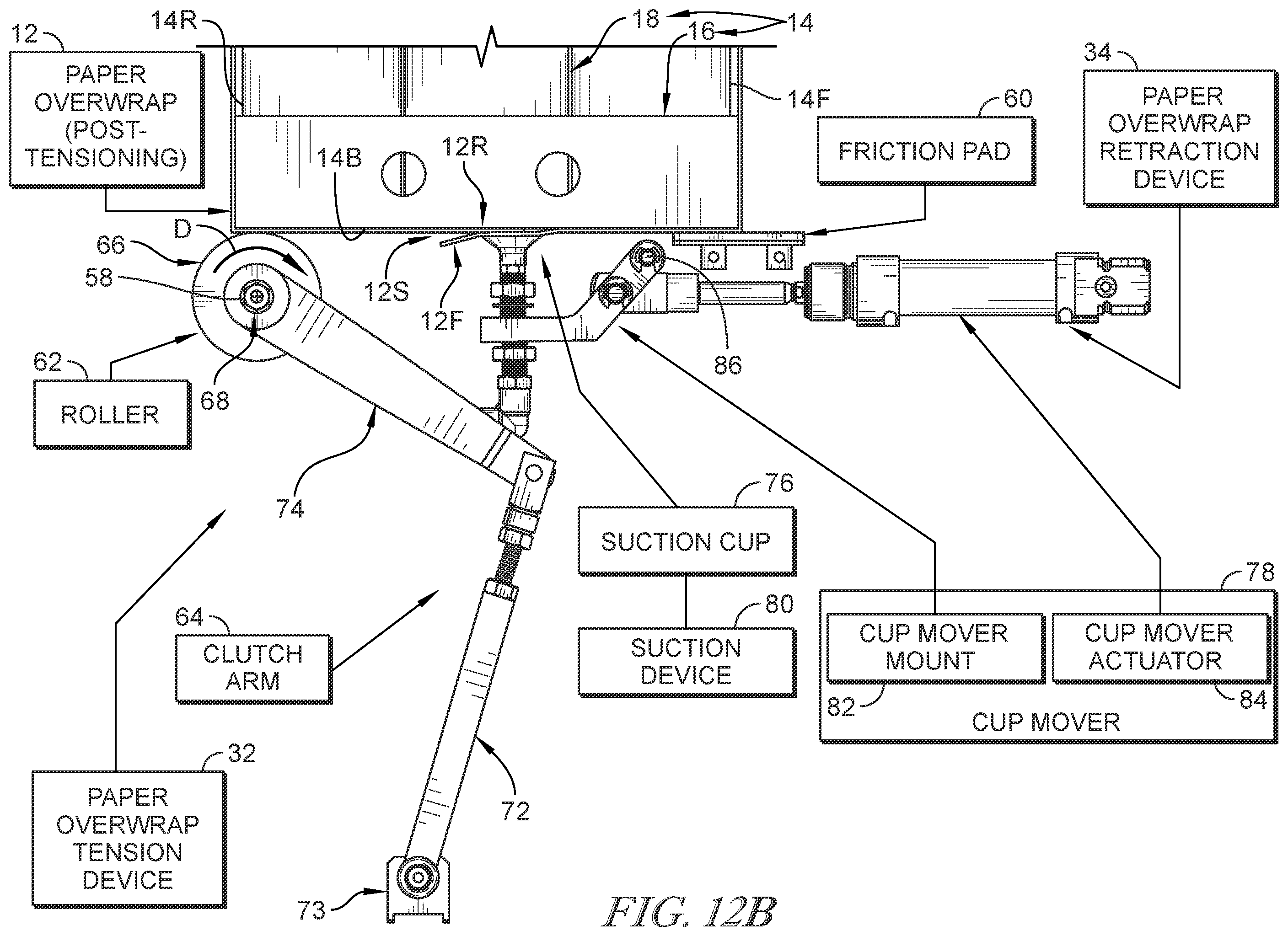Patent US12351354 Figure 14 – Paper wrapping device and related methods