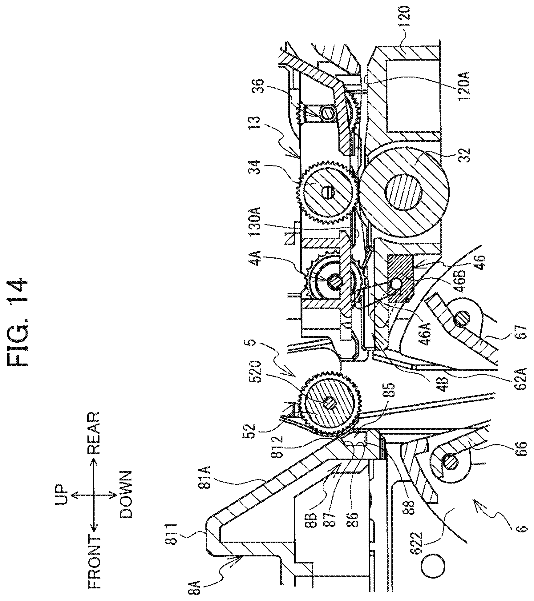 Patent US12351355 Figure 14 – Label wrapping device including first and second members arranged to partially overlap each other in width direction of label to correct curling tendency of label