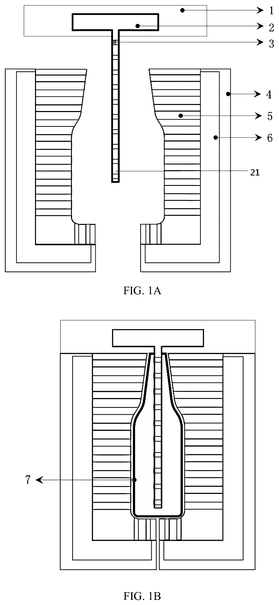 Patent US12351357 Figure 1 – Integral pulp-molded bottle, mold for molding integral pulp-molded bottle, apparatus and process for producing integral pulp-molded bottle