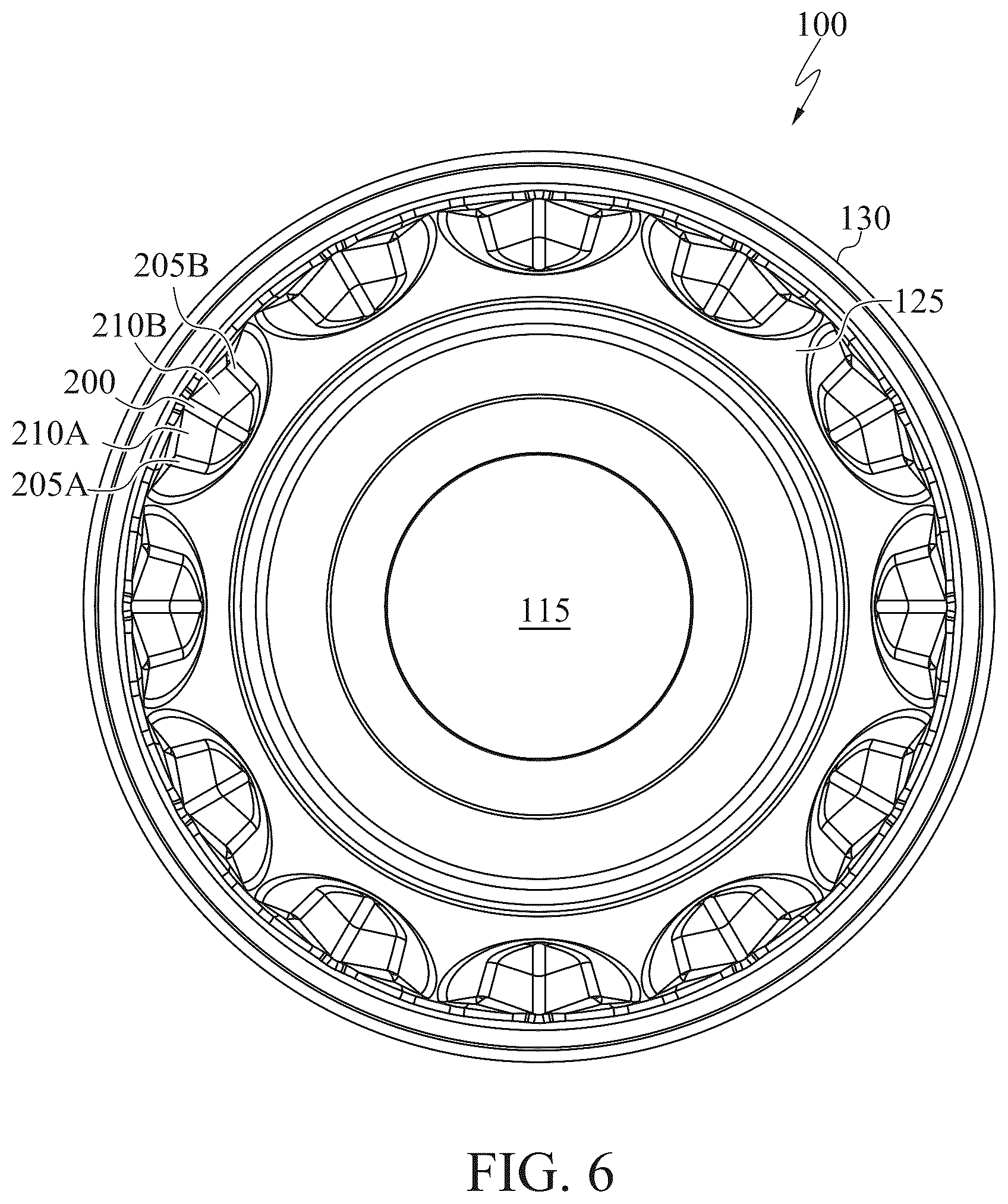 Patent US12351358 Figure 6 – Container having a stacking feature