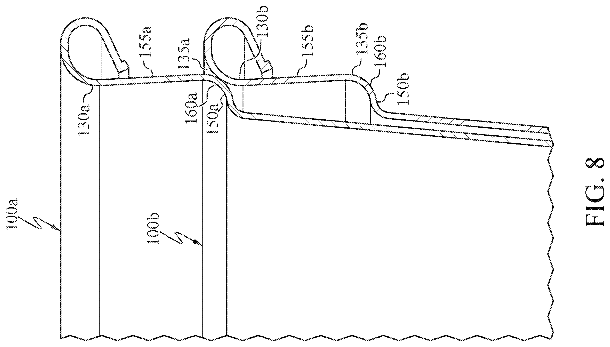 Patent US12351358 Figure 8 – Container having a stacking feature