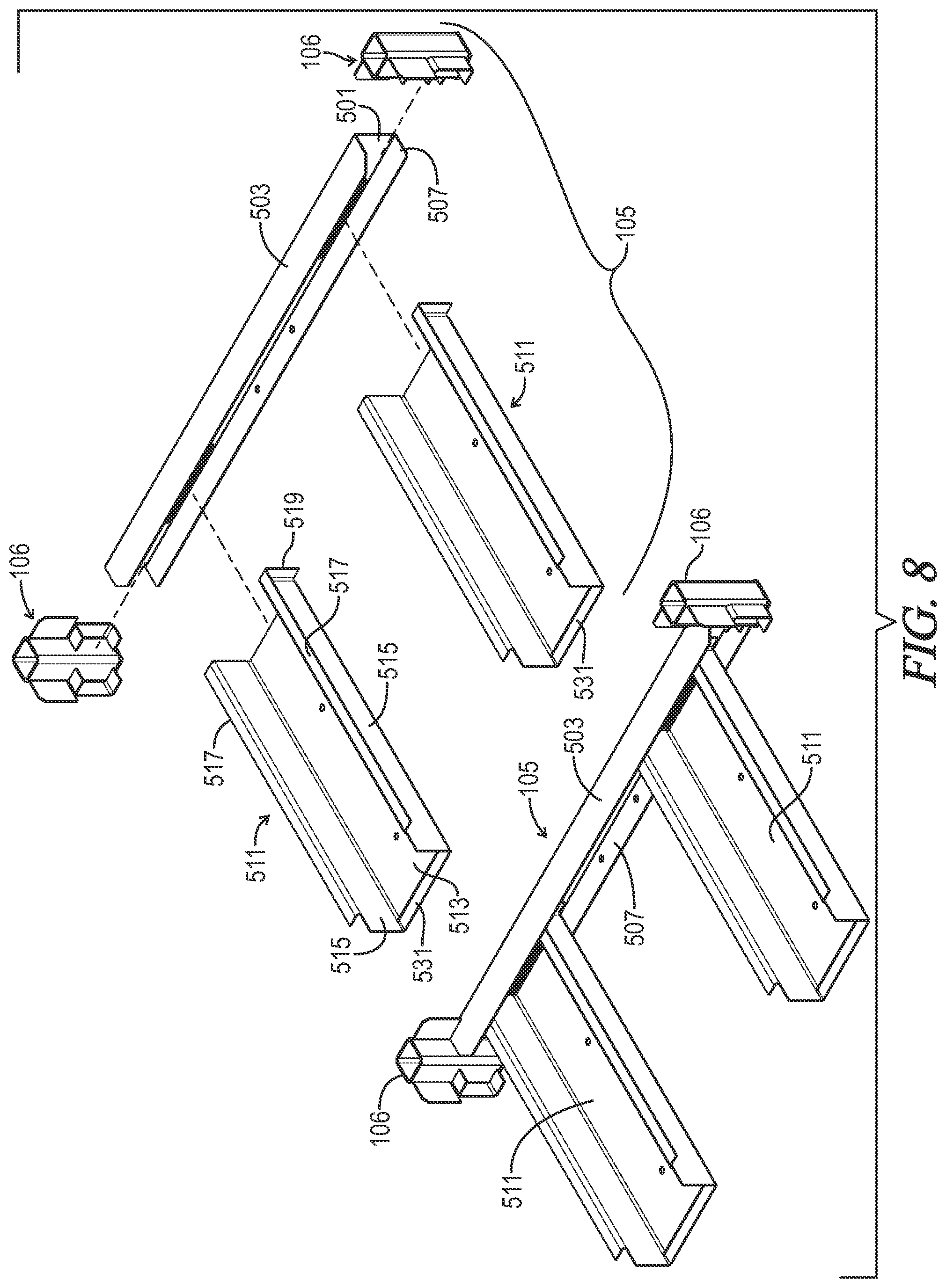 Patent US12351360 Figure 8 – Modular shipping base