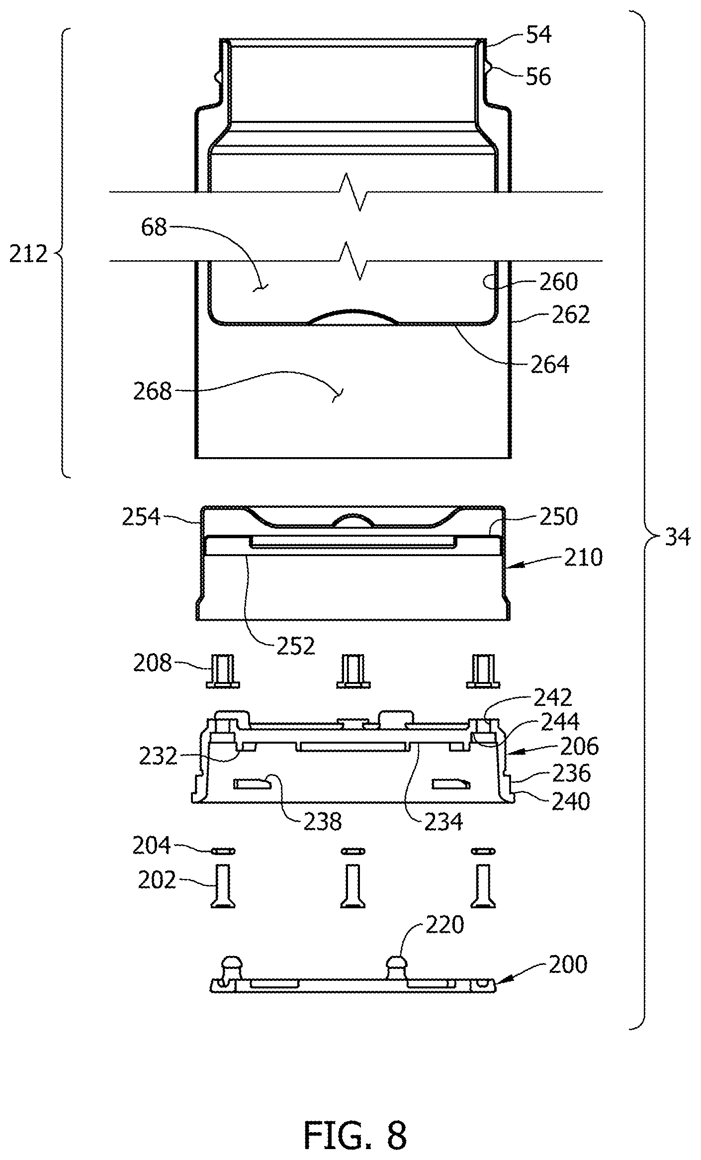 Patent US12351361 Figure 7 – Reconfigurable container system