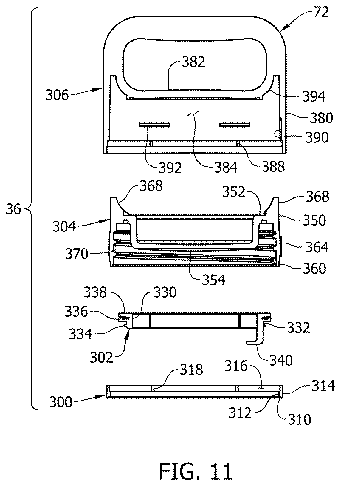 Patent US12351361 Figure 10 – Reconfigurable container system
