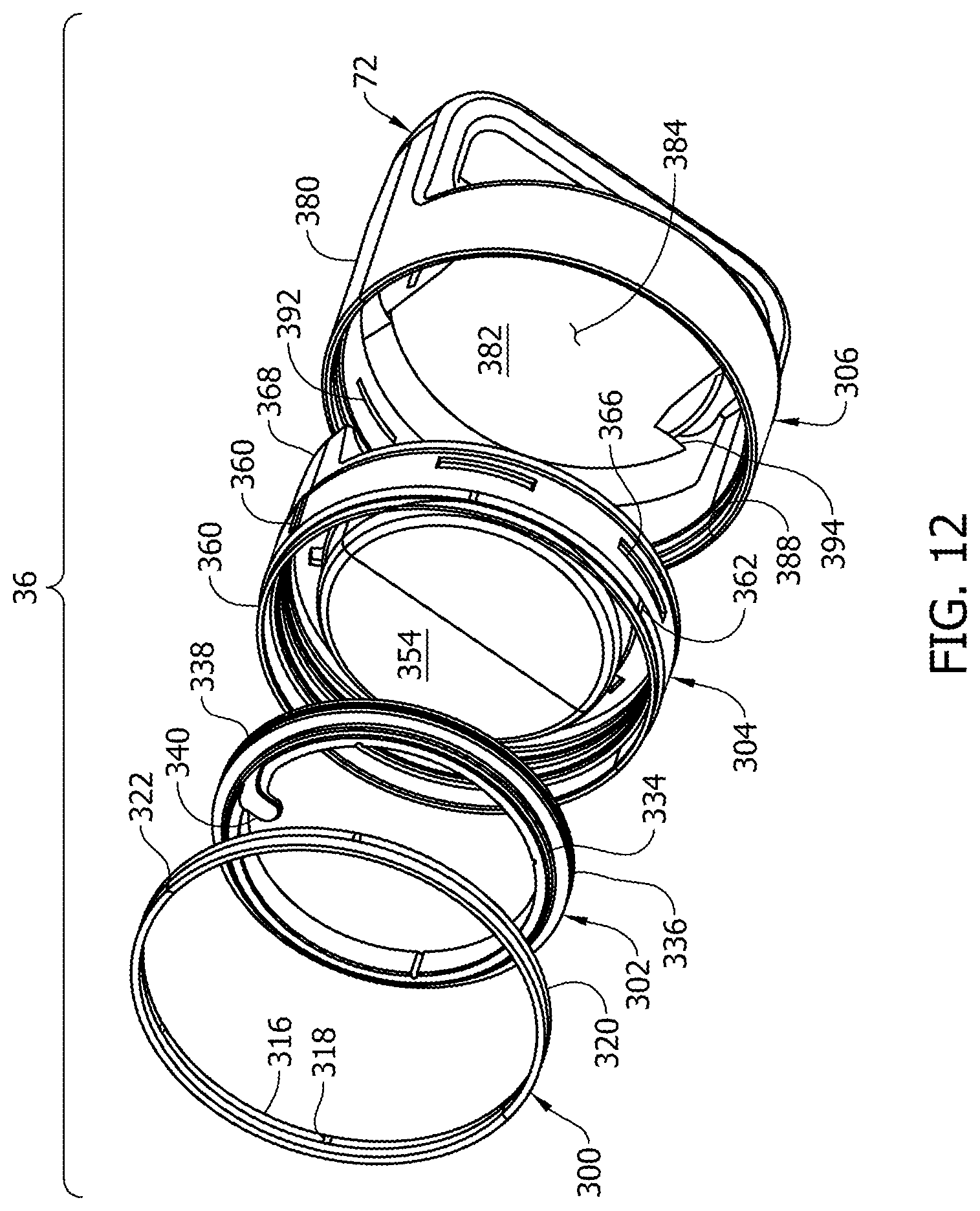 Patent US12351361 Figure 11 – Reconfigurable container system