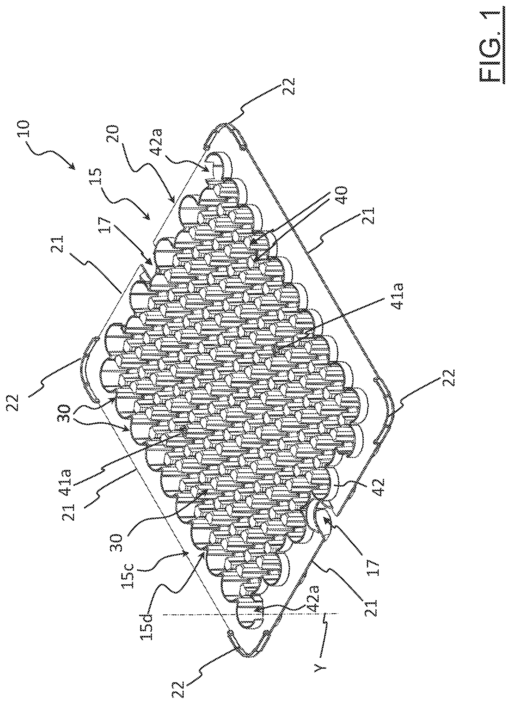 Patent US12351363 — Support device for supporting a plurality of containers for pharmaceutical use to be handled in a processing line — Figure 1