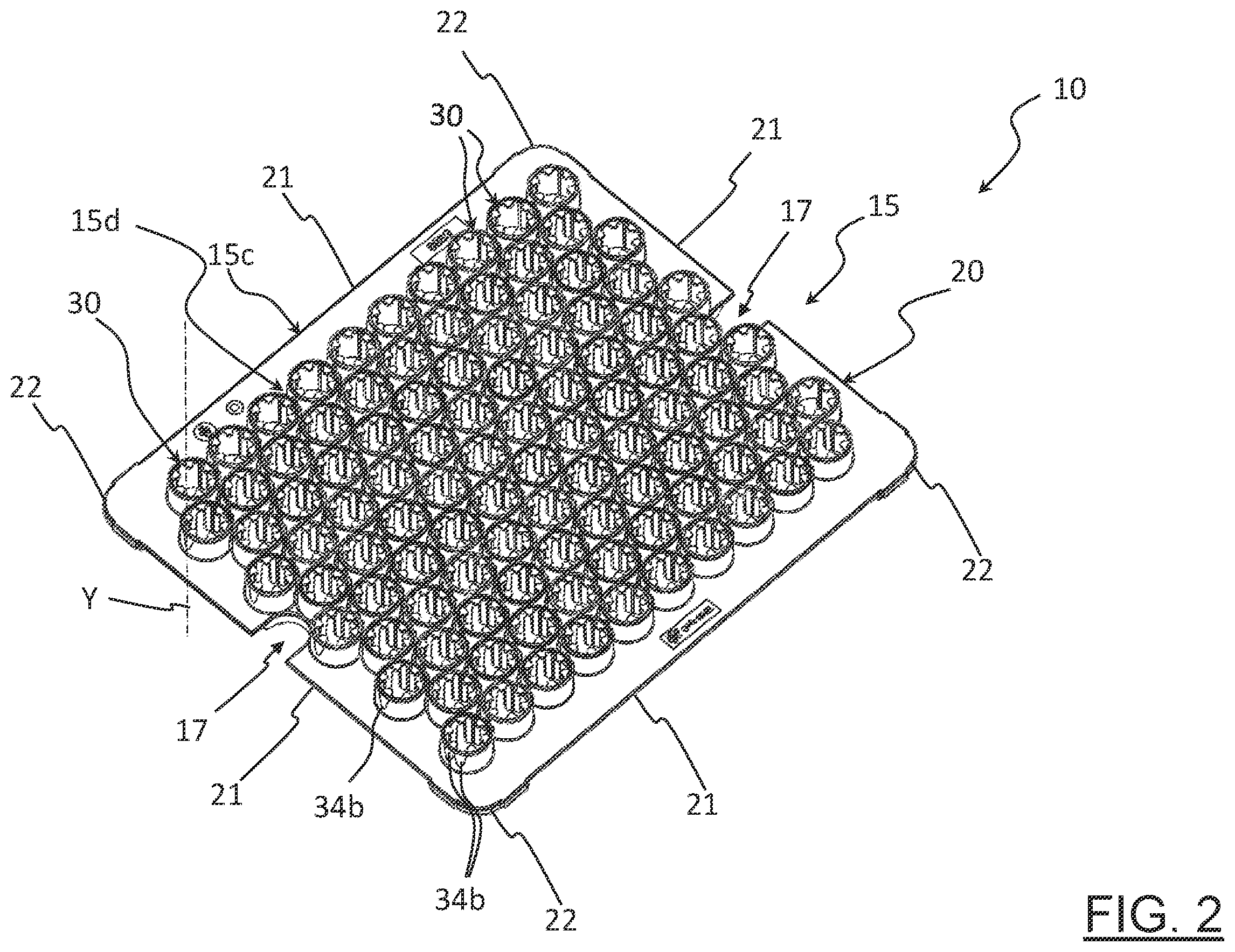 Patent US12351363 Figure 2 – Support device for supporting a plurality of containers for pharmaceutical use to be handled in a processing line
