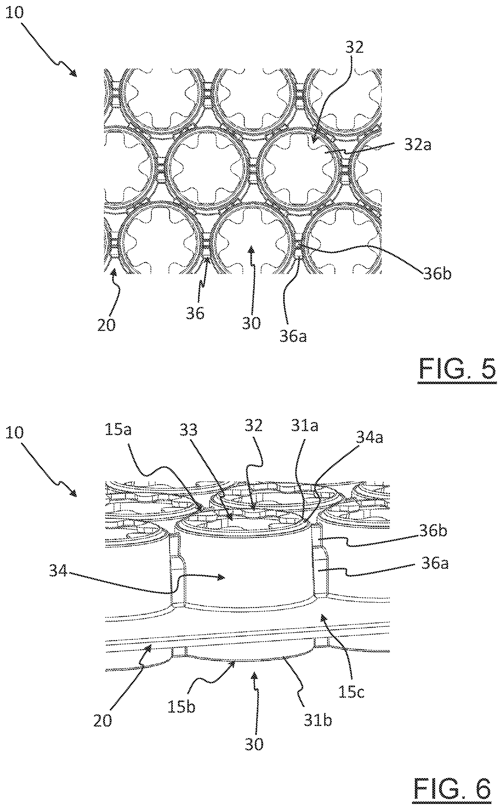 Patent US12351363 Figure 4 – Support device for supporting a plurality of containers for pharmaceutical use to be handled in a processing line